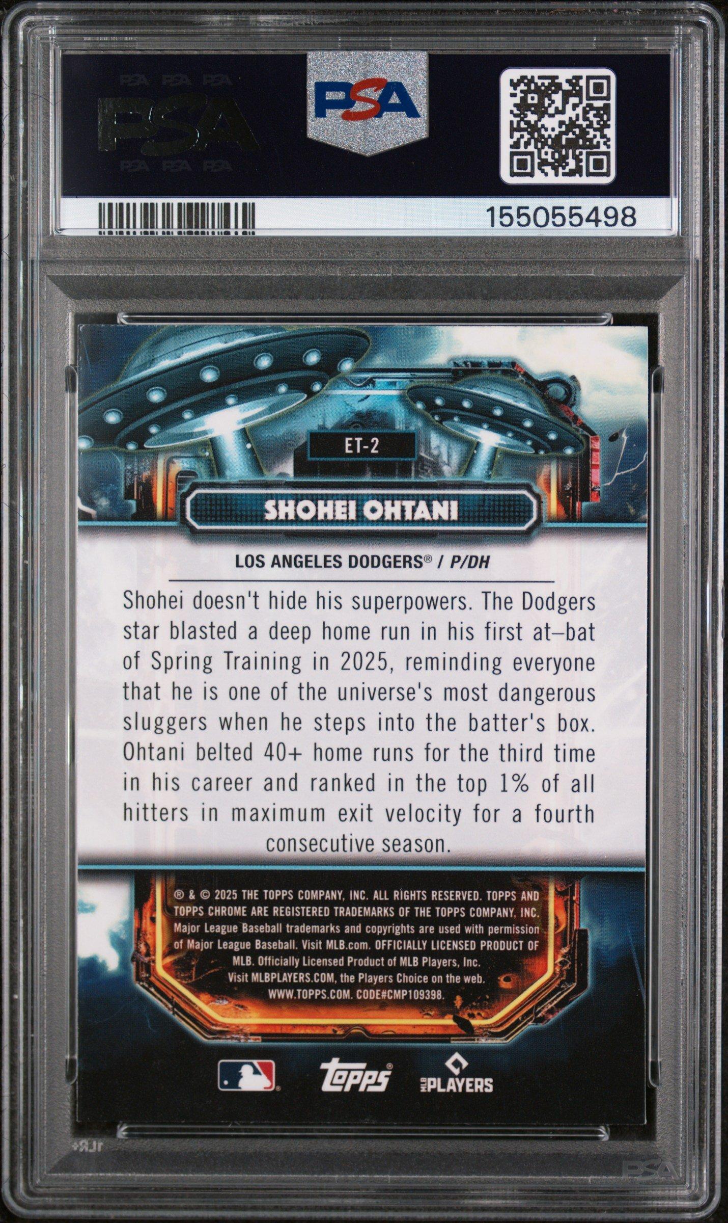 2025 Topps Cosmic Chrome Extraterrestrial Talent 2 Shohei Ohtani