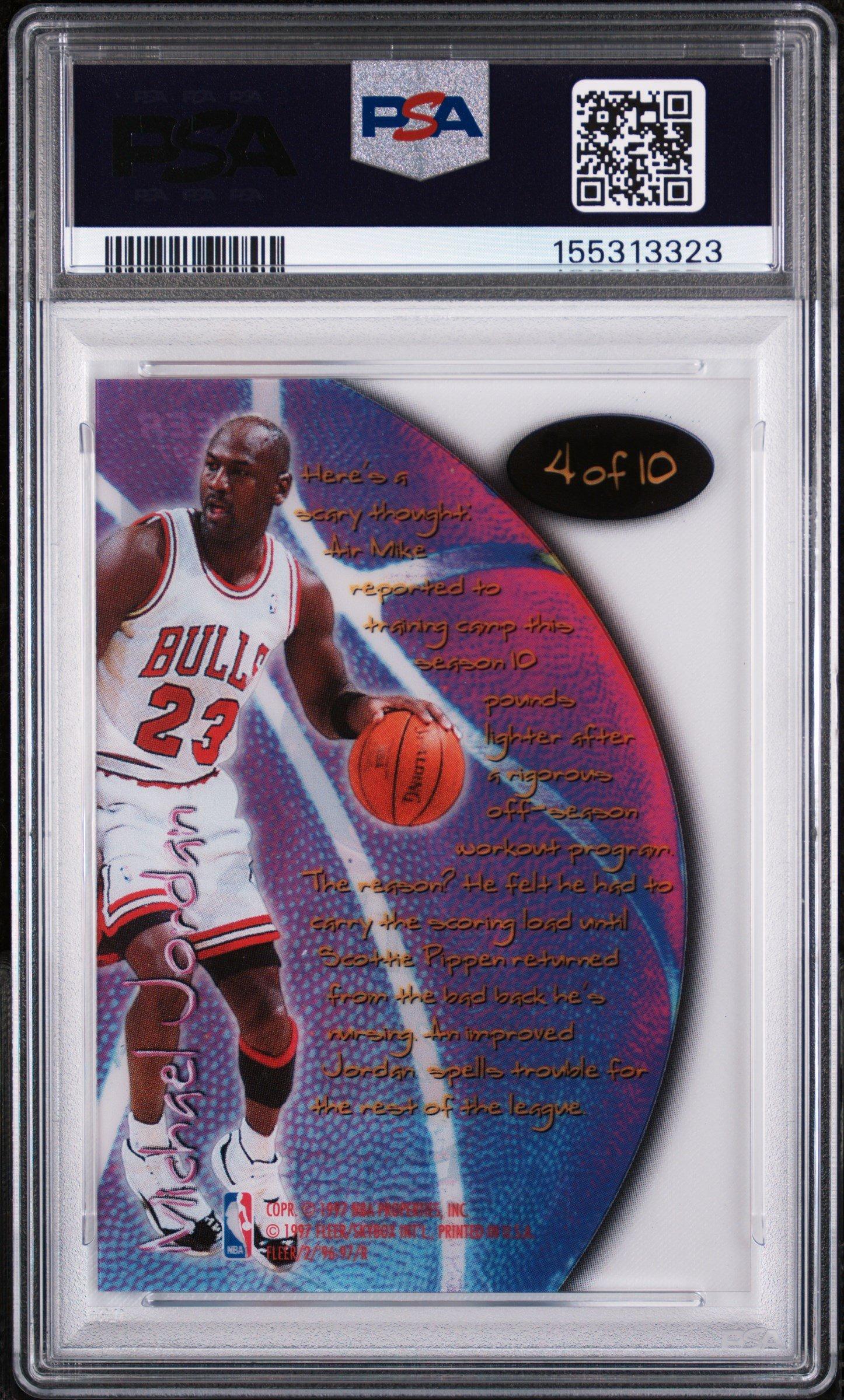 1996 Fleer Total O 4 Michael Jordan PSA 10 Graded Card | GameStop