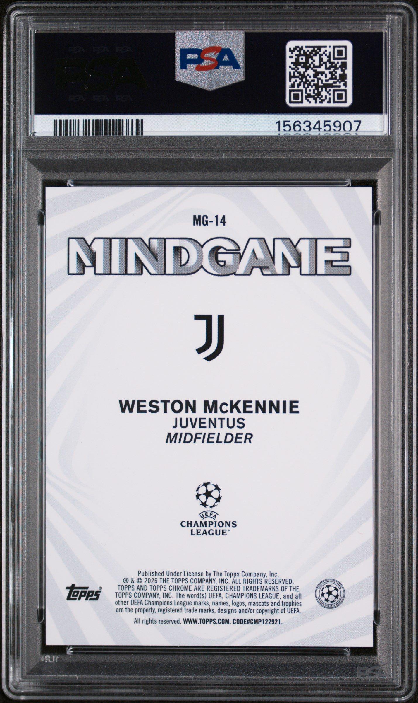 2025-2026 Topps Uefa Club Competitions Mindgame Mg-14 Weston