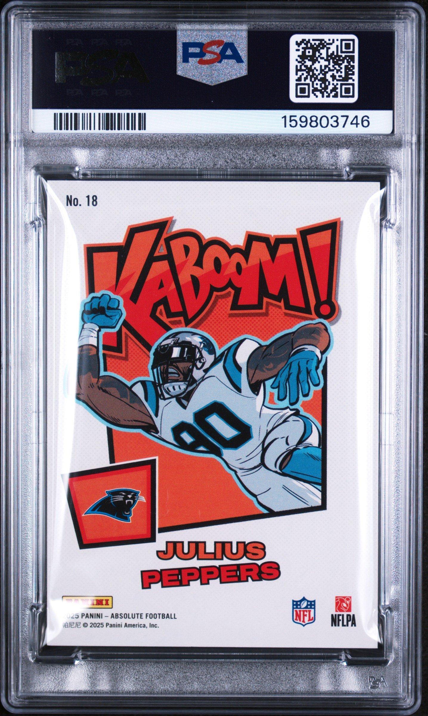 キー坊　寿郎聖 2025 Panini Absolute Kaboom! Horizontal 18 Julius Peppers PSA 9