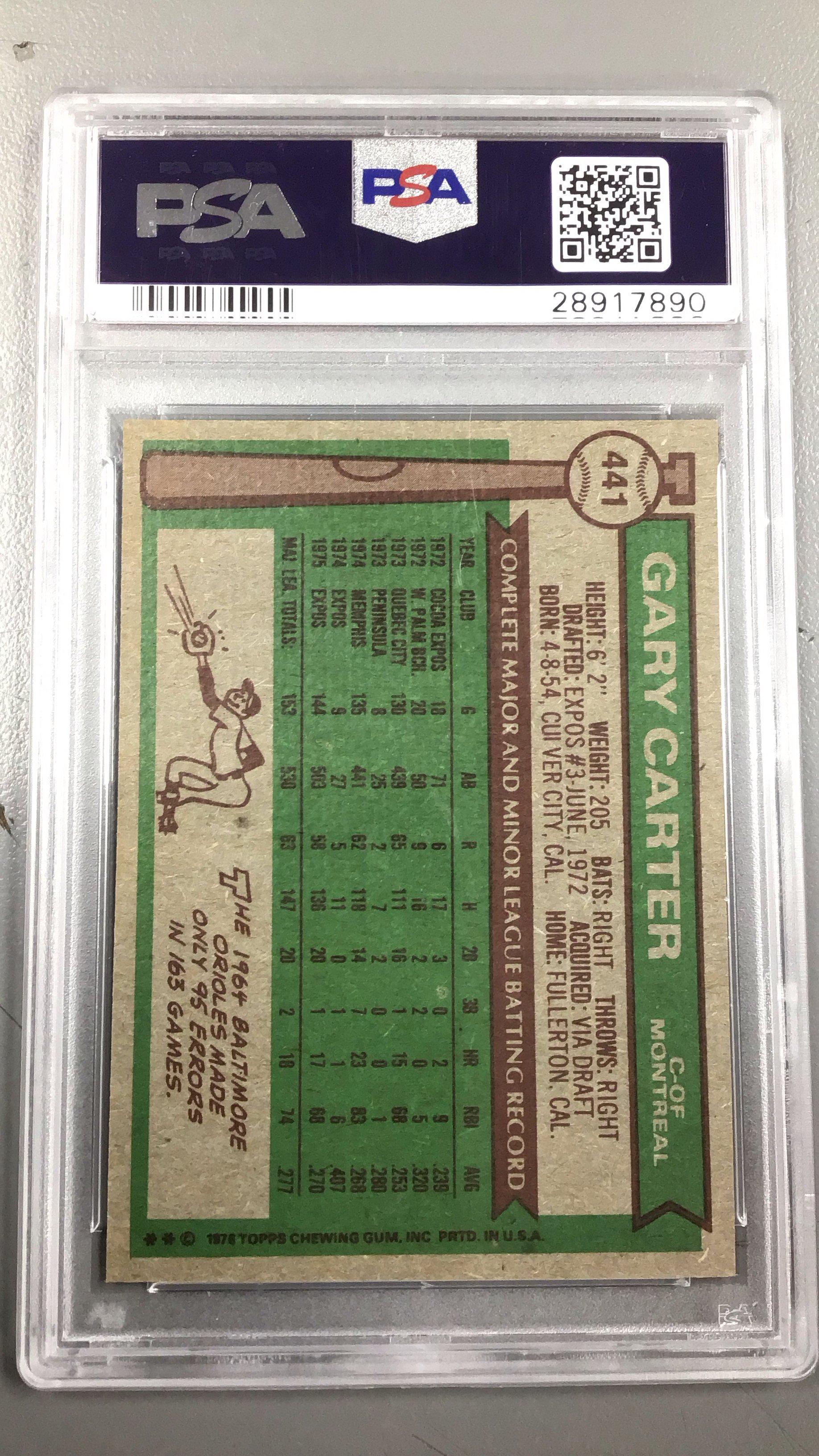 1976 Topps 441 Gary Carter All-star Rookie PSA 9