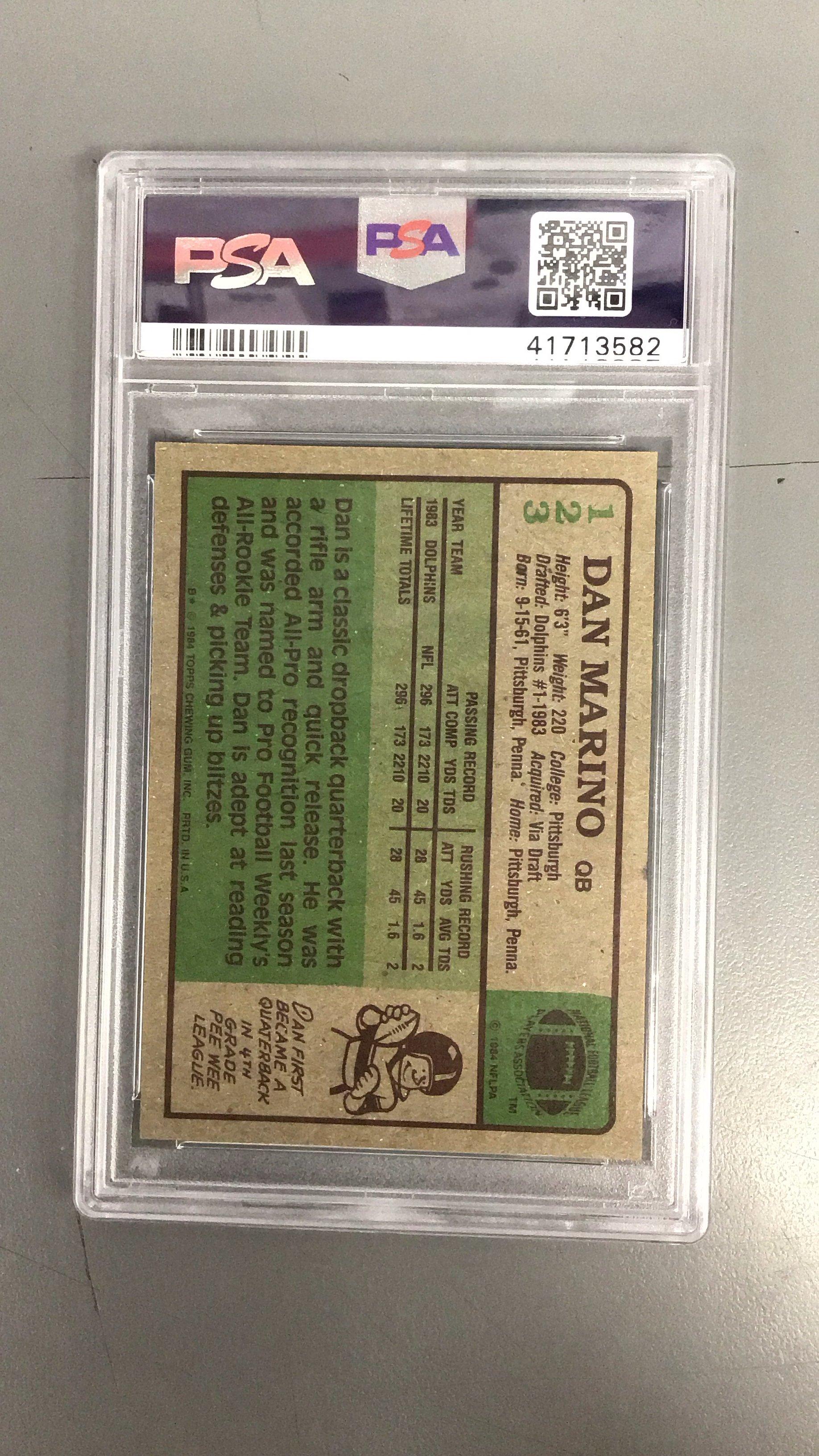 1984 Topps 123 Dan Marino PSA