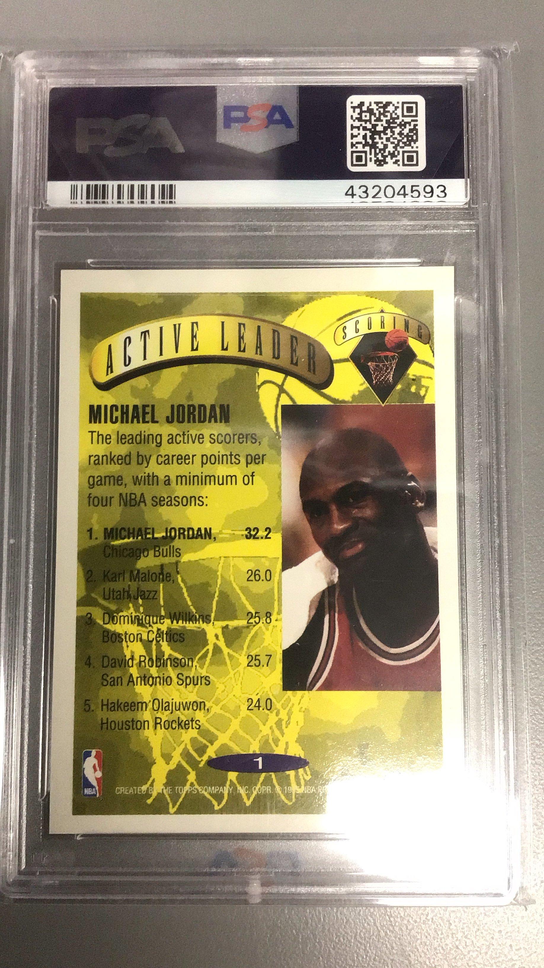 1995 Topps 1 Michael Jordan PSA 9
