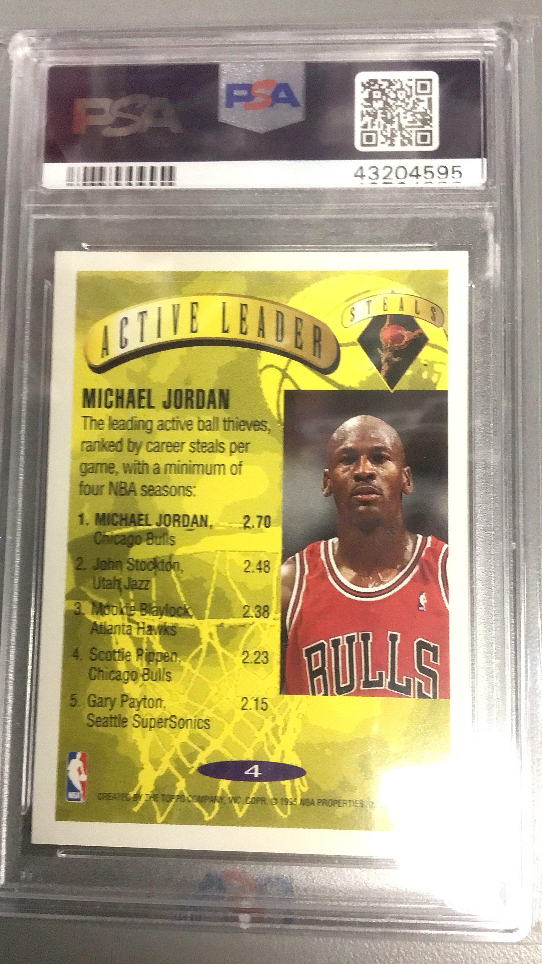 1995 Topps 4 Michael Jordan PSA 10