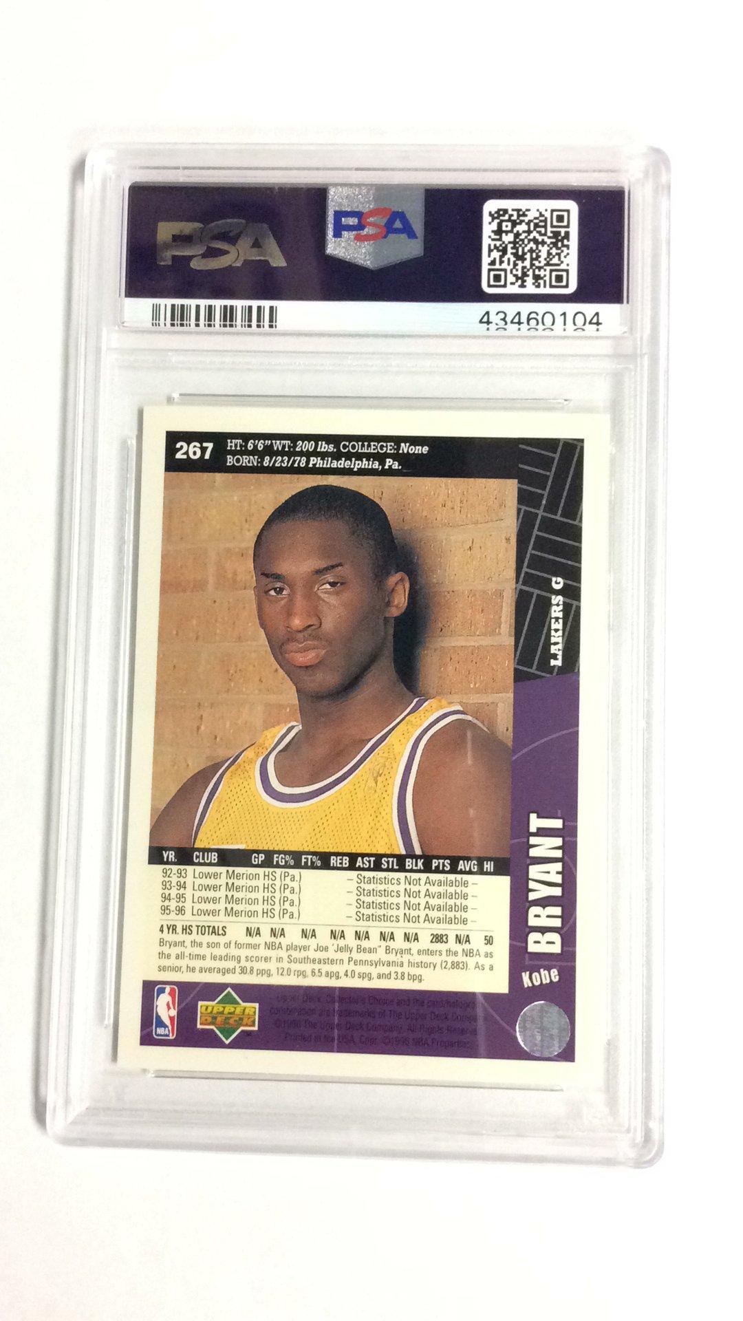 1996 Collector's Choice 267 Kobe Bryant PSA