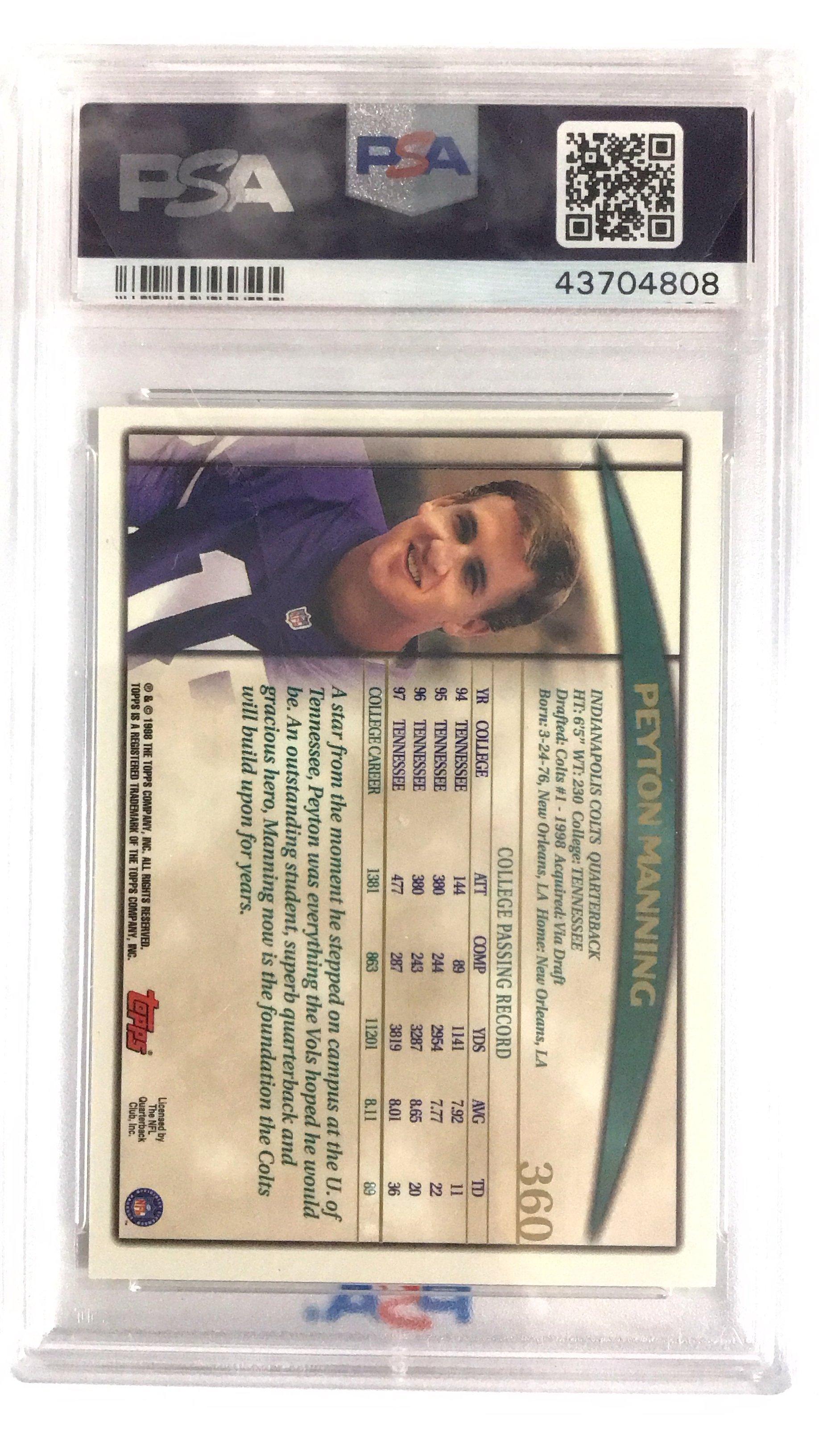 1998 Topps 360 Peyton Manning PSA