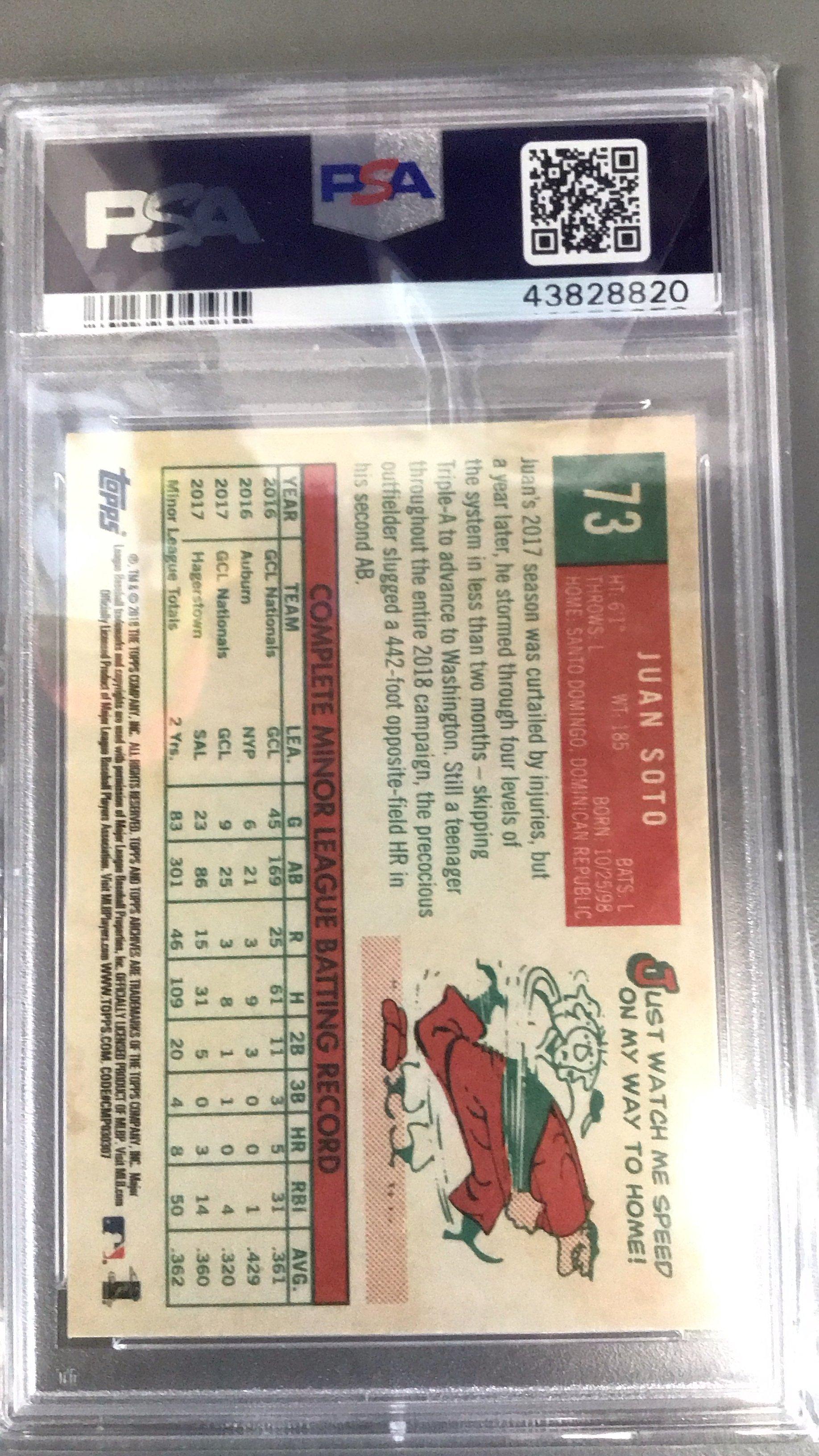 2018 Topps Archives 73 Juan Soto PSA