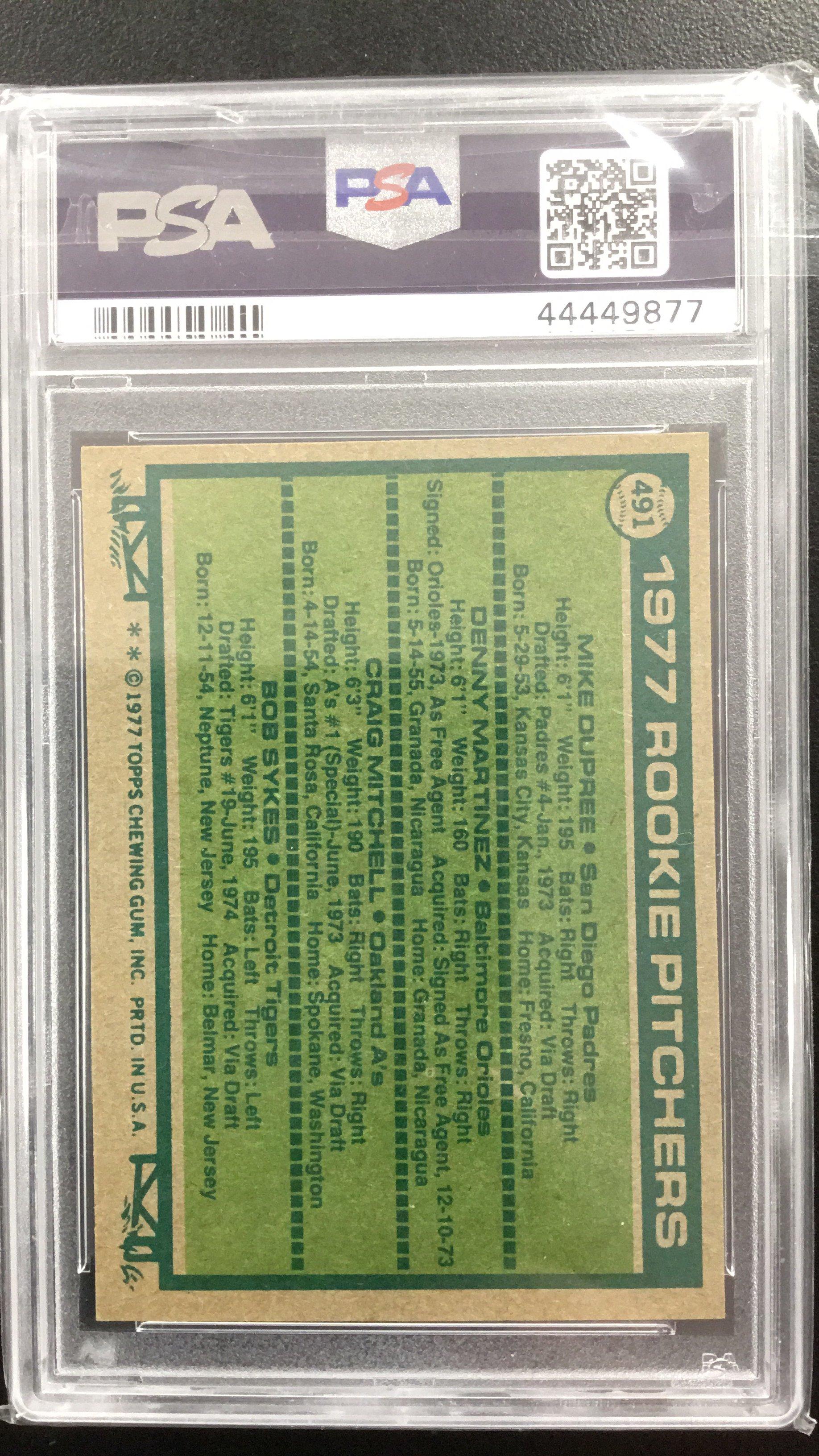 1977 Topps 491 Rookie Pitchers PSA 9
