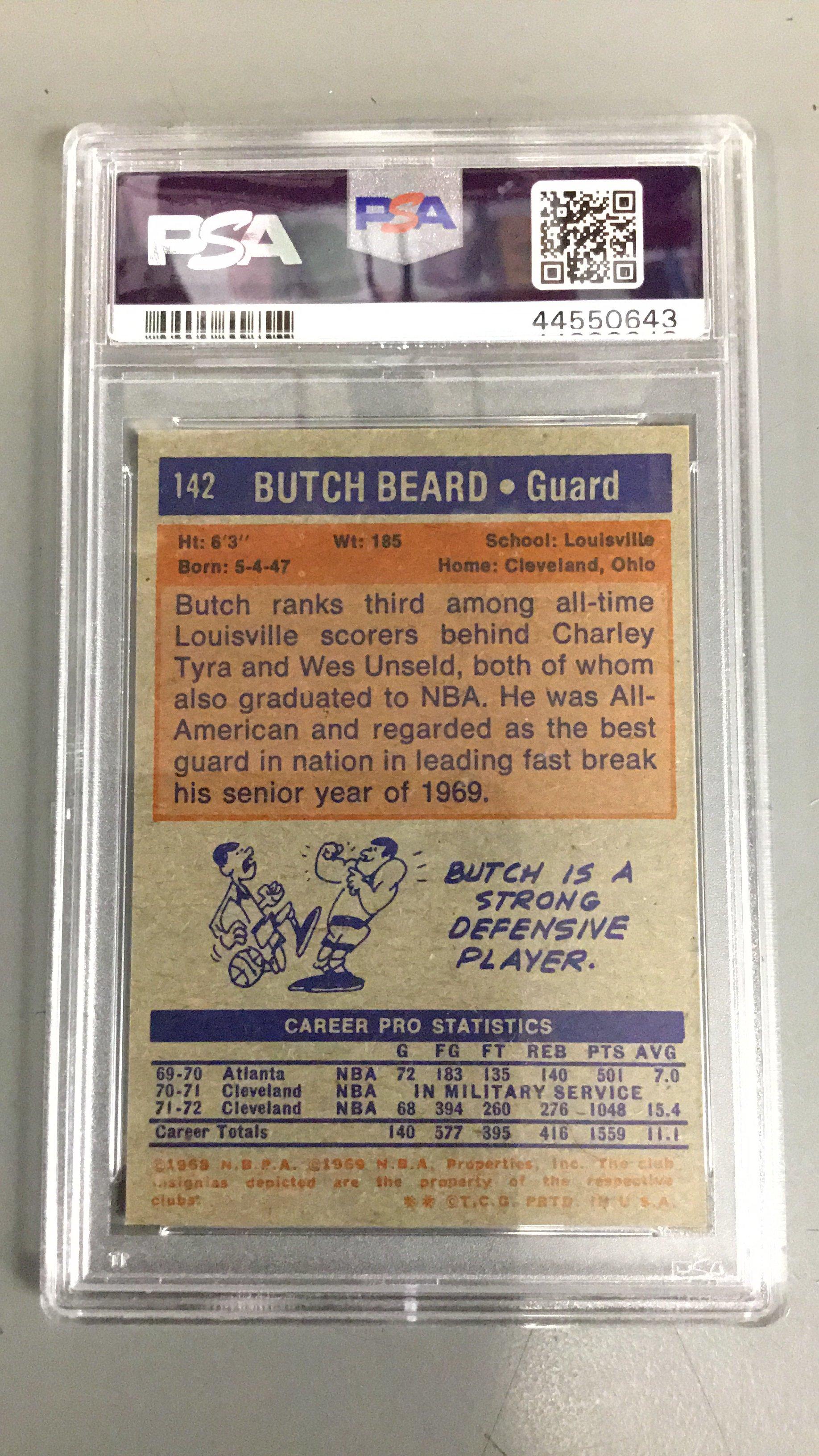 1972 Topps 142 Butch Beard PSA 8