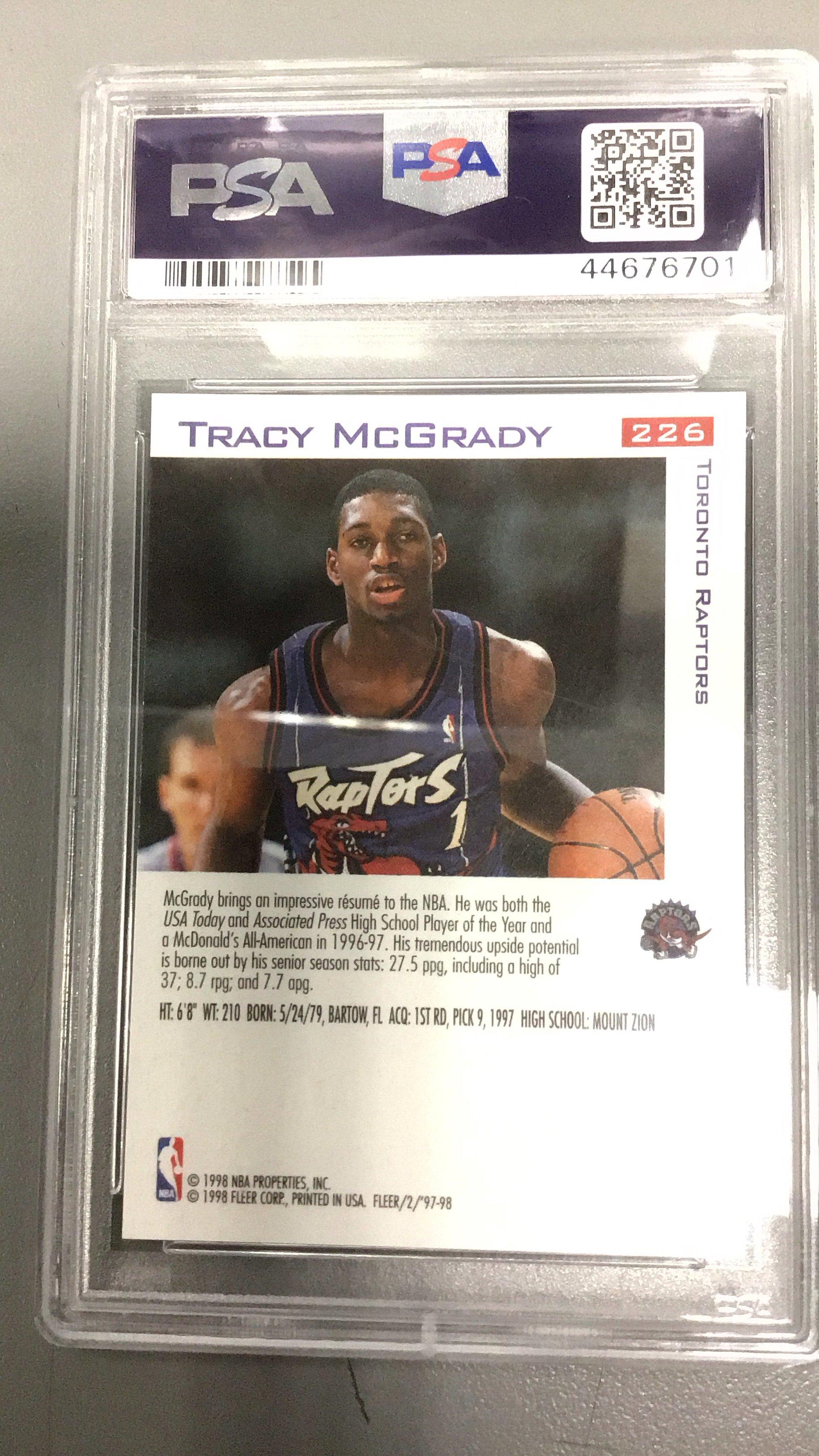 1997 Fleer 226 Tracy Mcgrady PSA 10