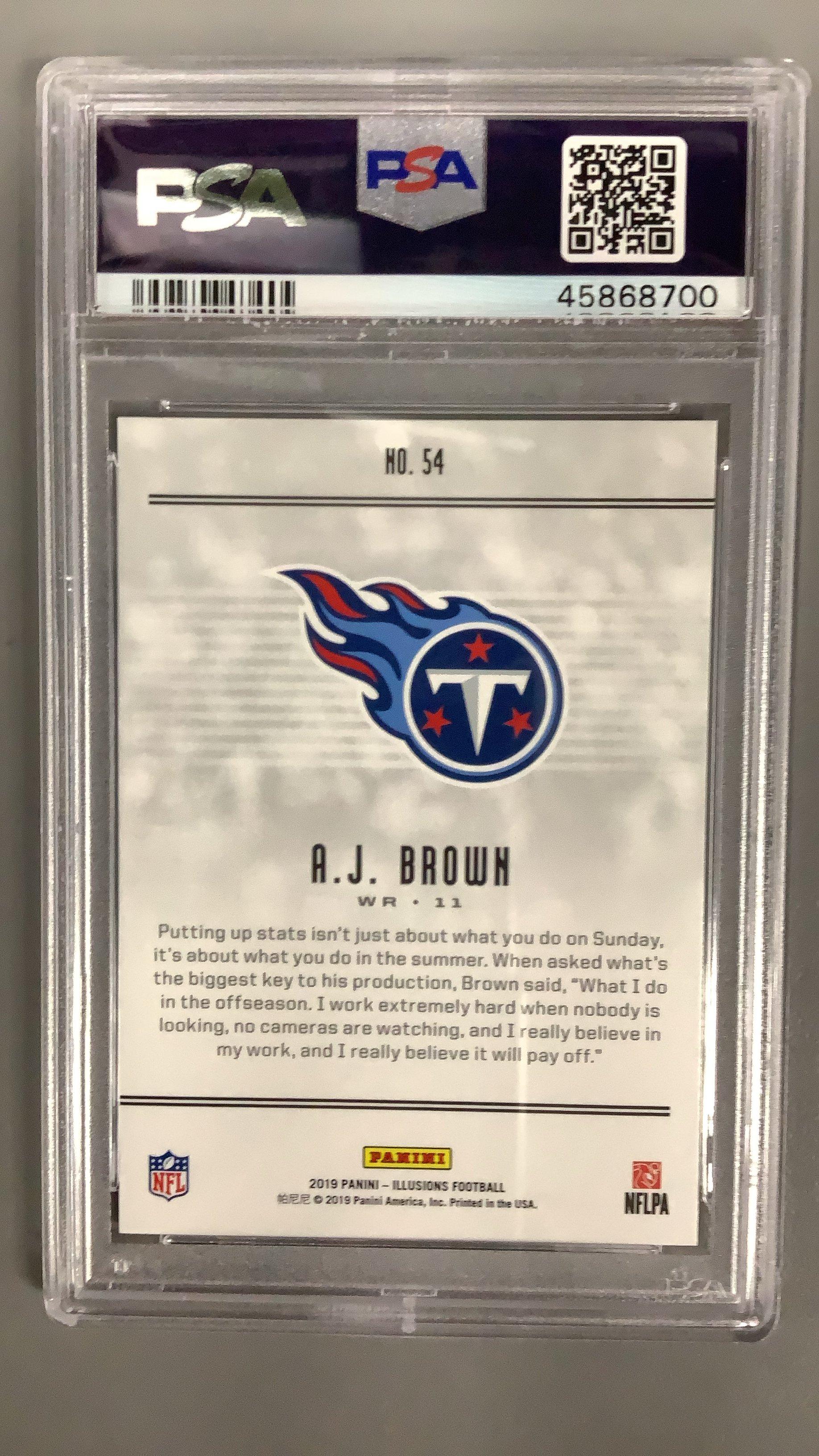 2019 Panini Illusions 54 A.j. Brown PSA 10
