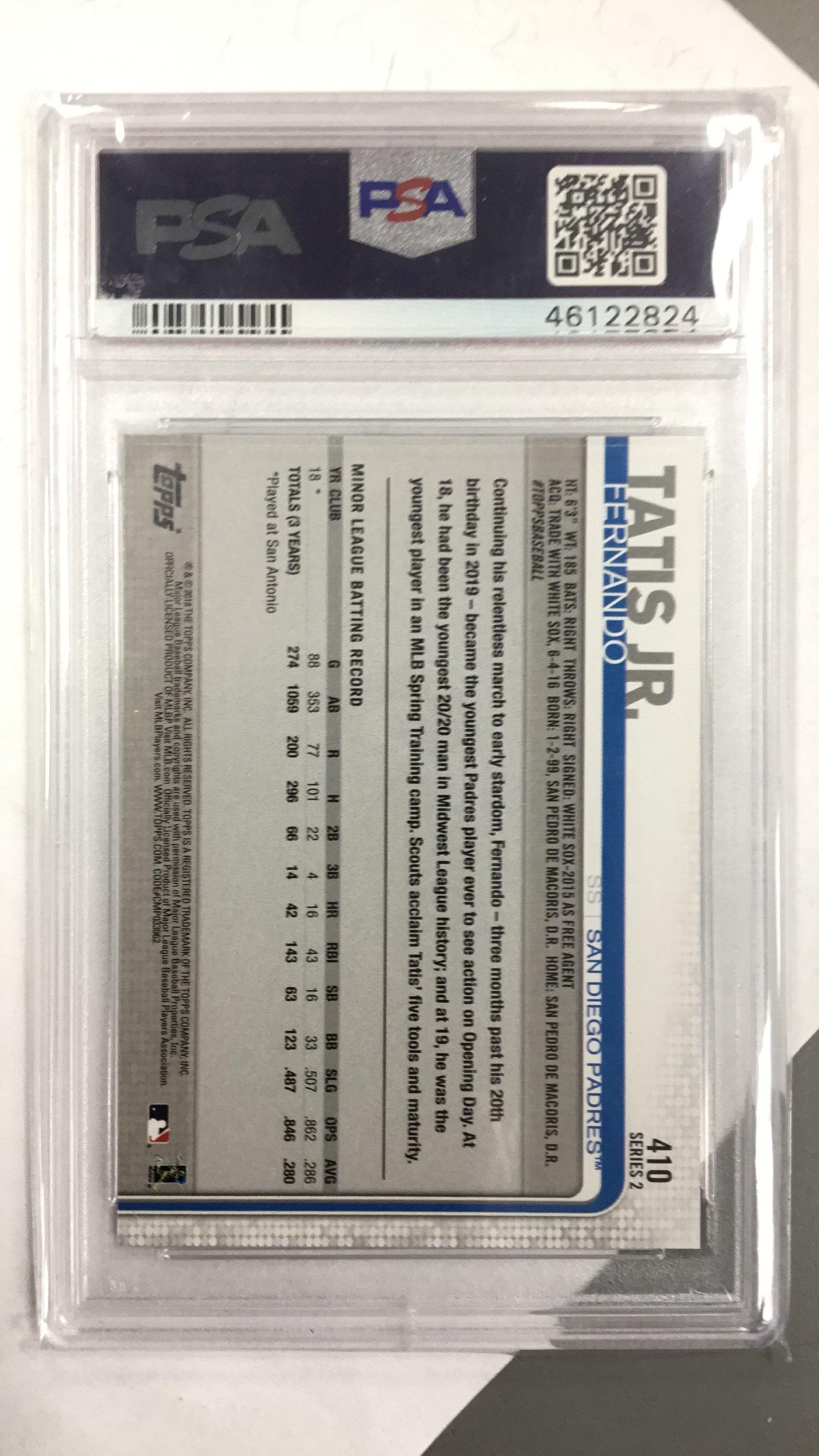 2019 Topps 410 Fernando Tatis Jr. PSA