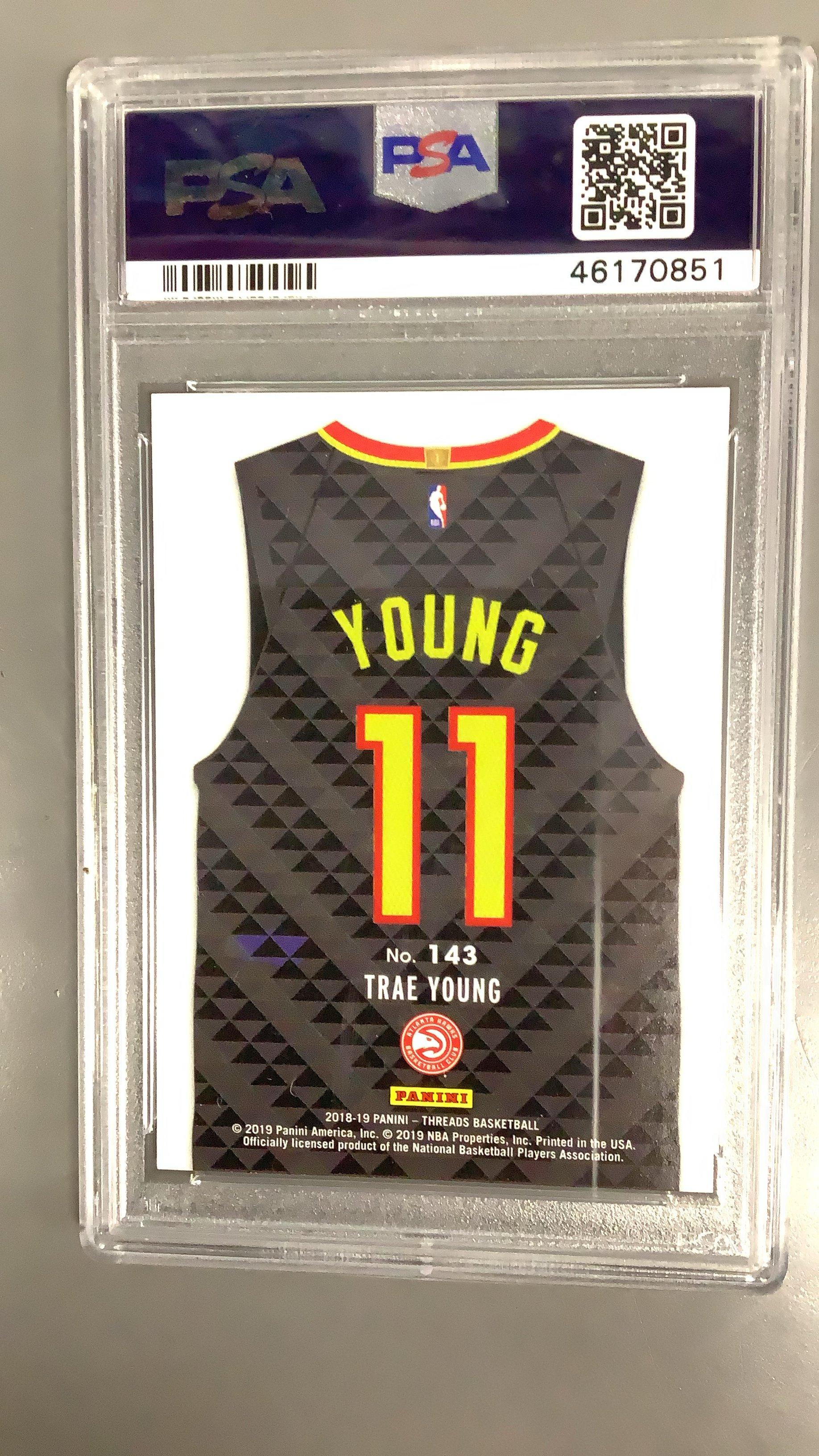 2018 Panini Threads 143 Trae Young PSA 10