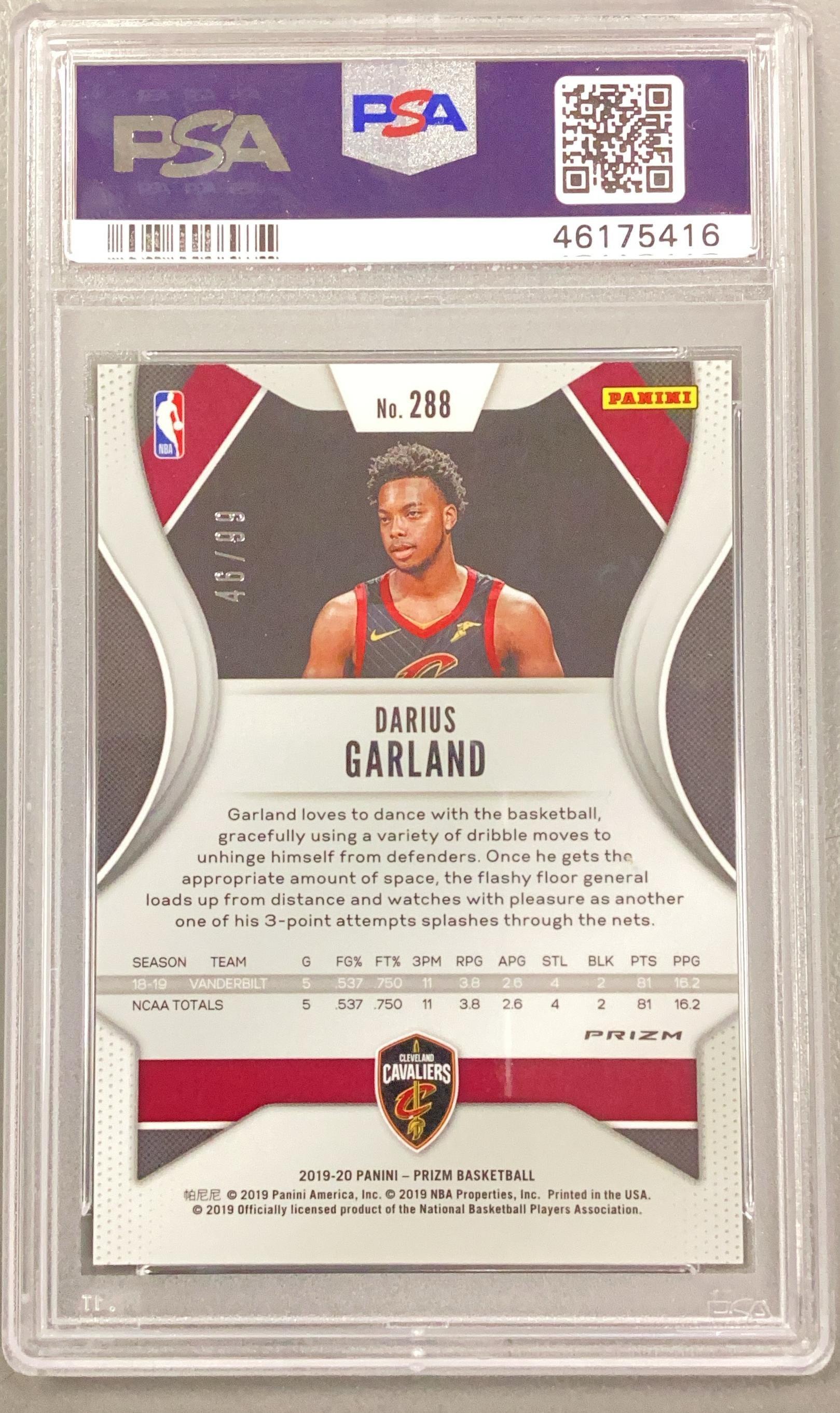 2019 Panini Prizm 288 Darius Garland Ice PSA