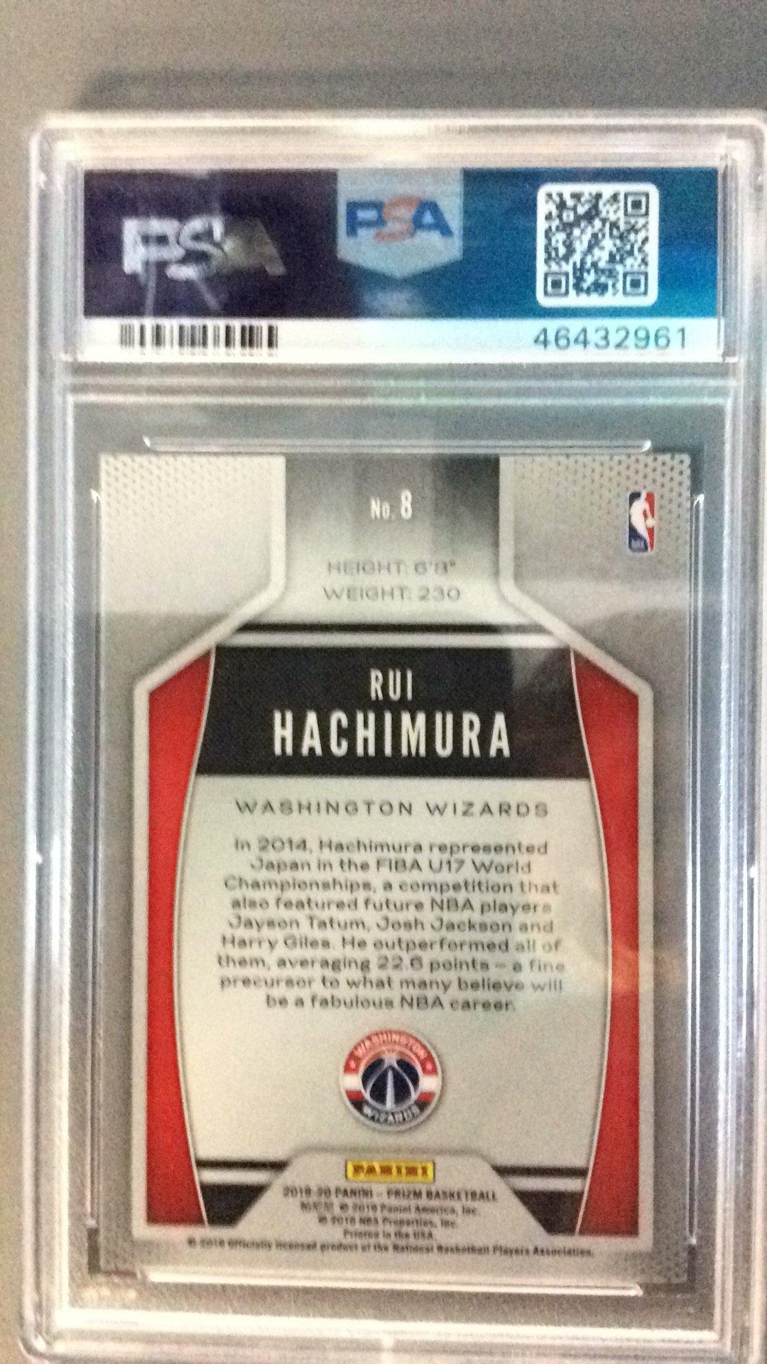 2019 Panini Prizm Instant Impact 8 Rui Hachimura PSA 10
