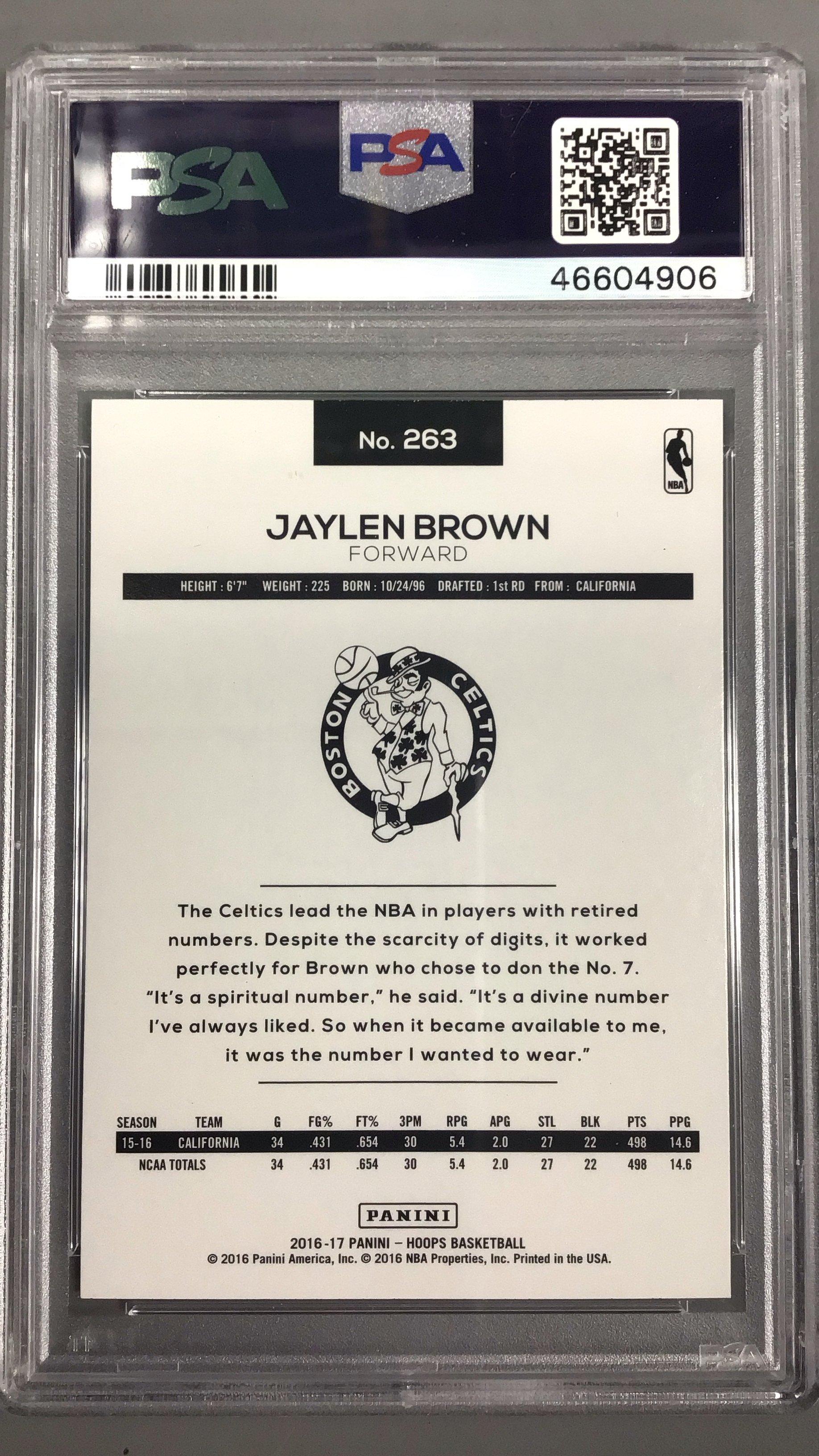 2016 Panini Hoops 263 Jaylen Brown PSA