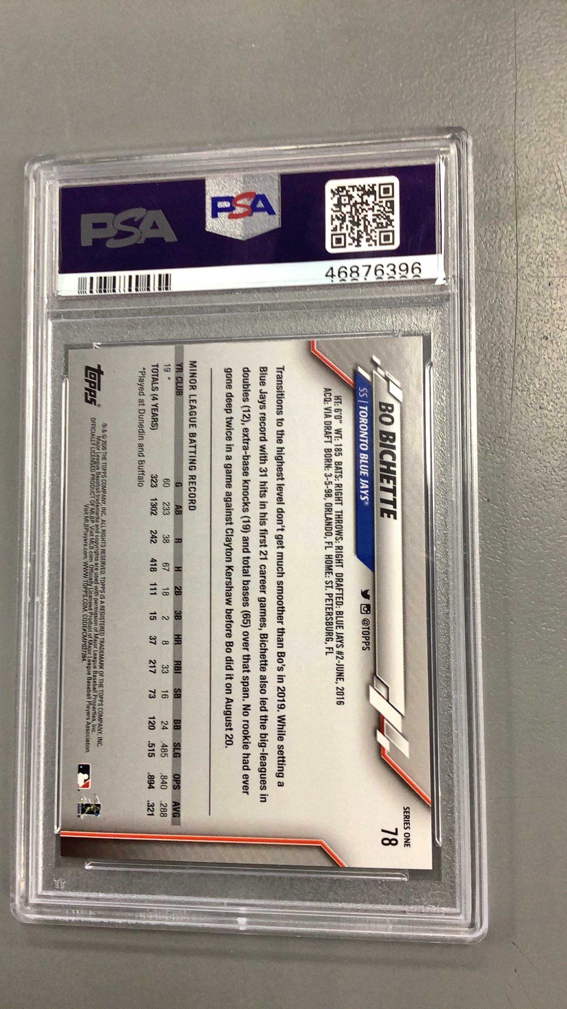 2020 Topps 78 Bo Bichette Sp PSA 10
