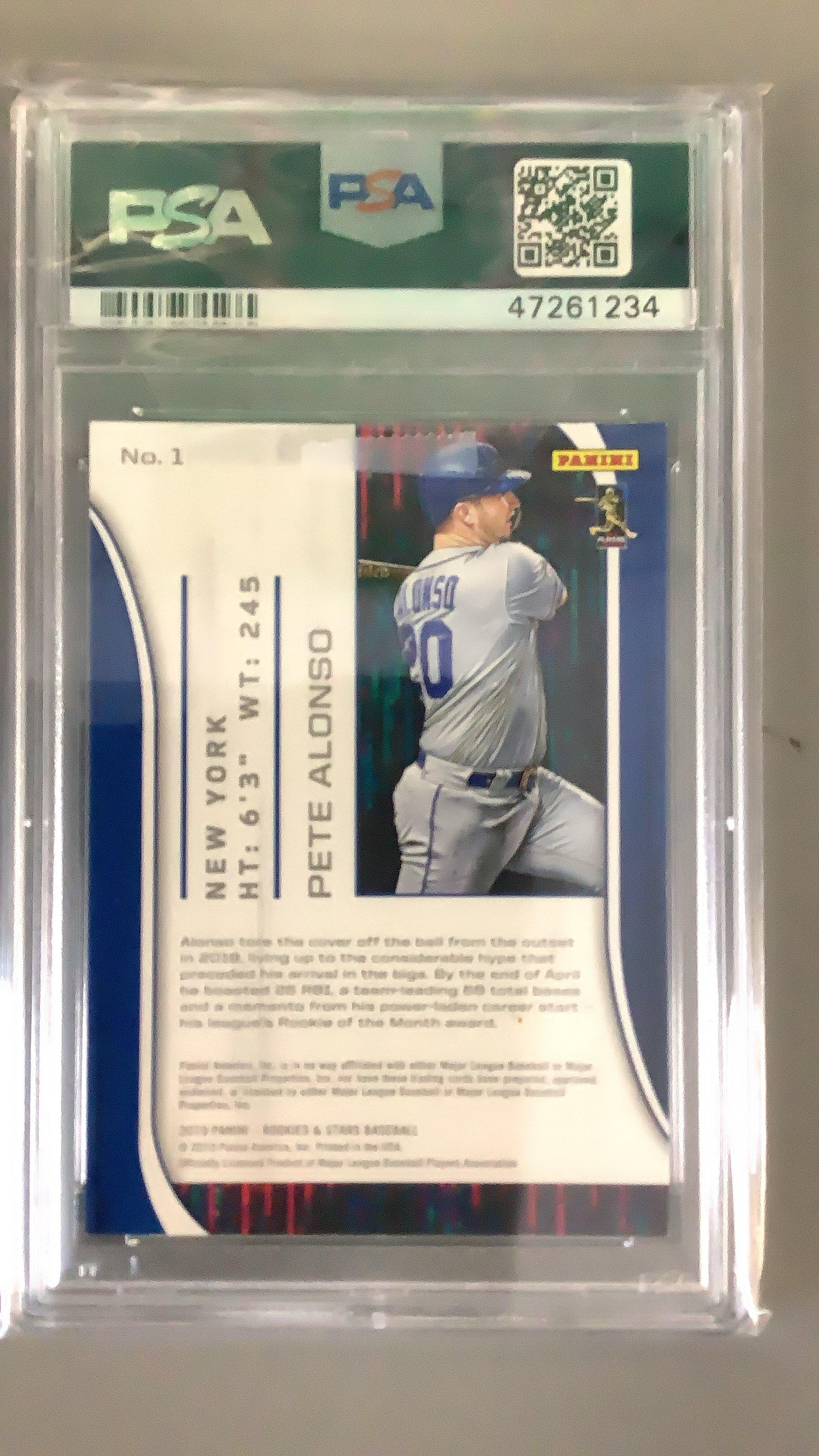 2019 Panini Chronicles Rookies & Stars 1 Pete Alonso PSA 10