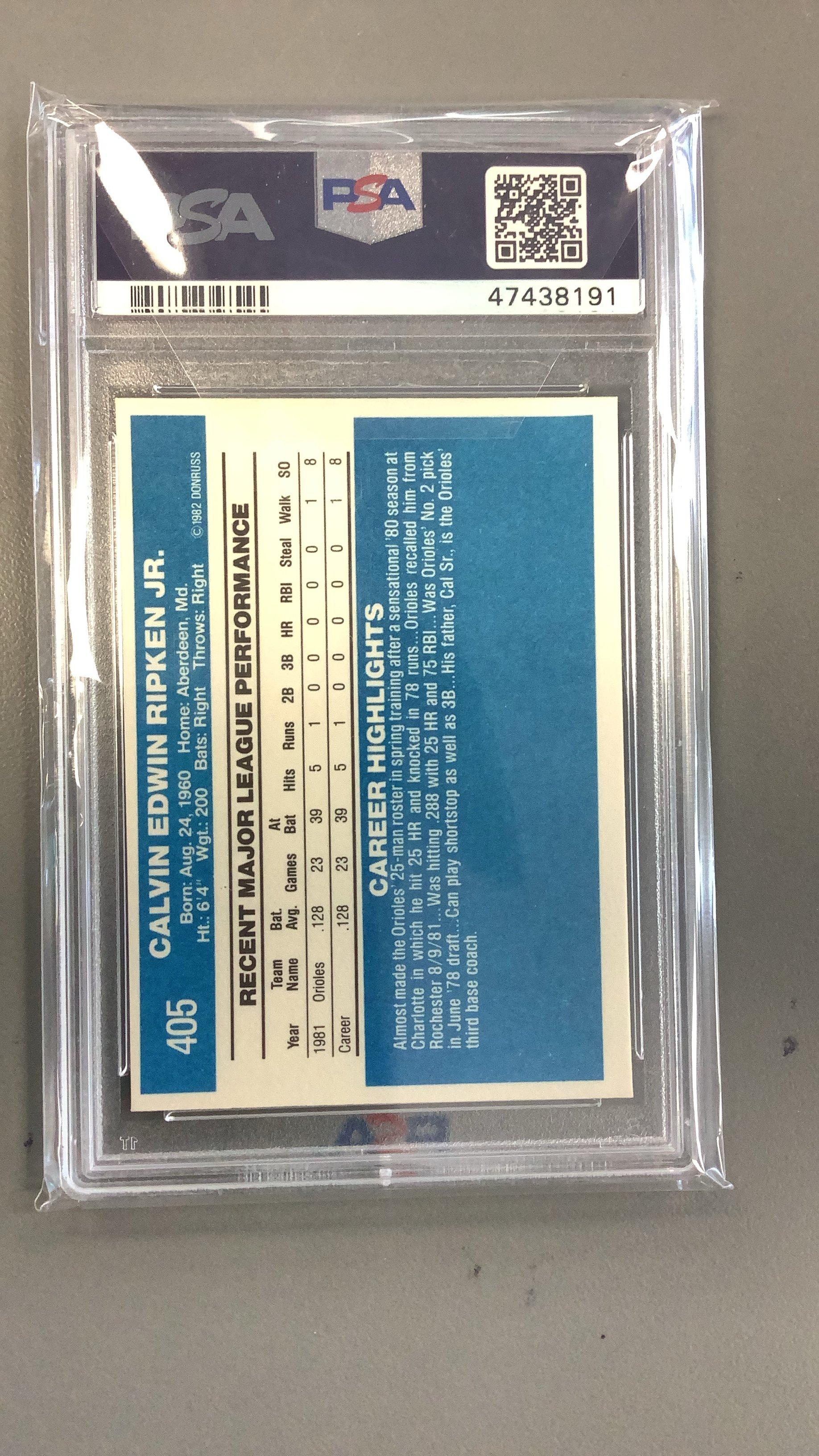 1982 Donruss 405 Cal Ripken Jr. PSA