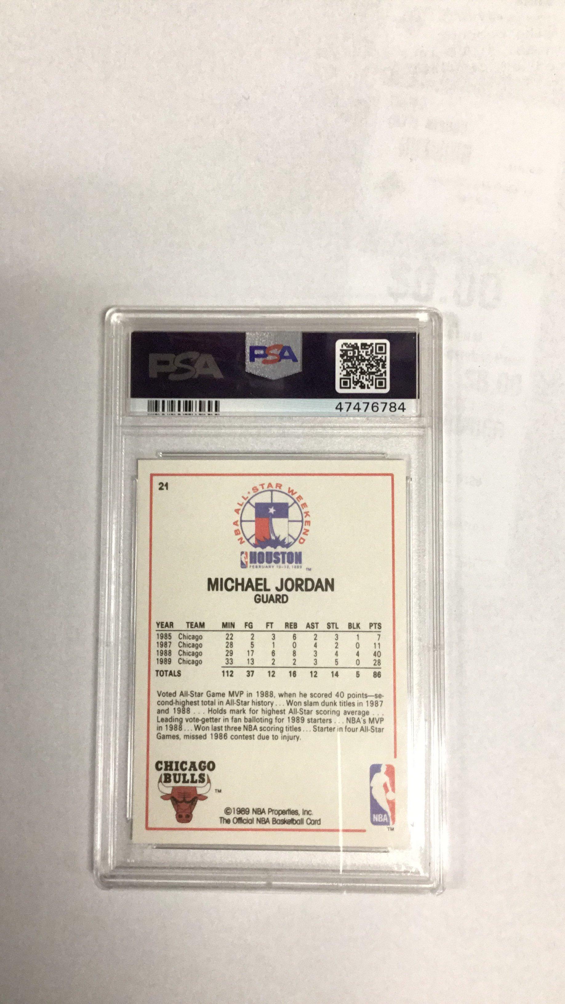1989 Hoops 21 Michael Jordan All-star PSA