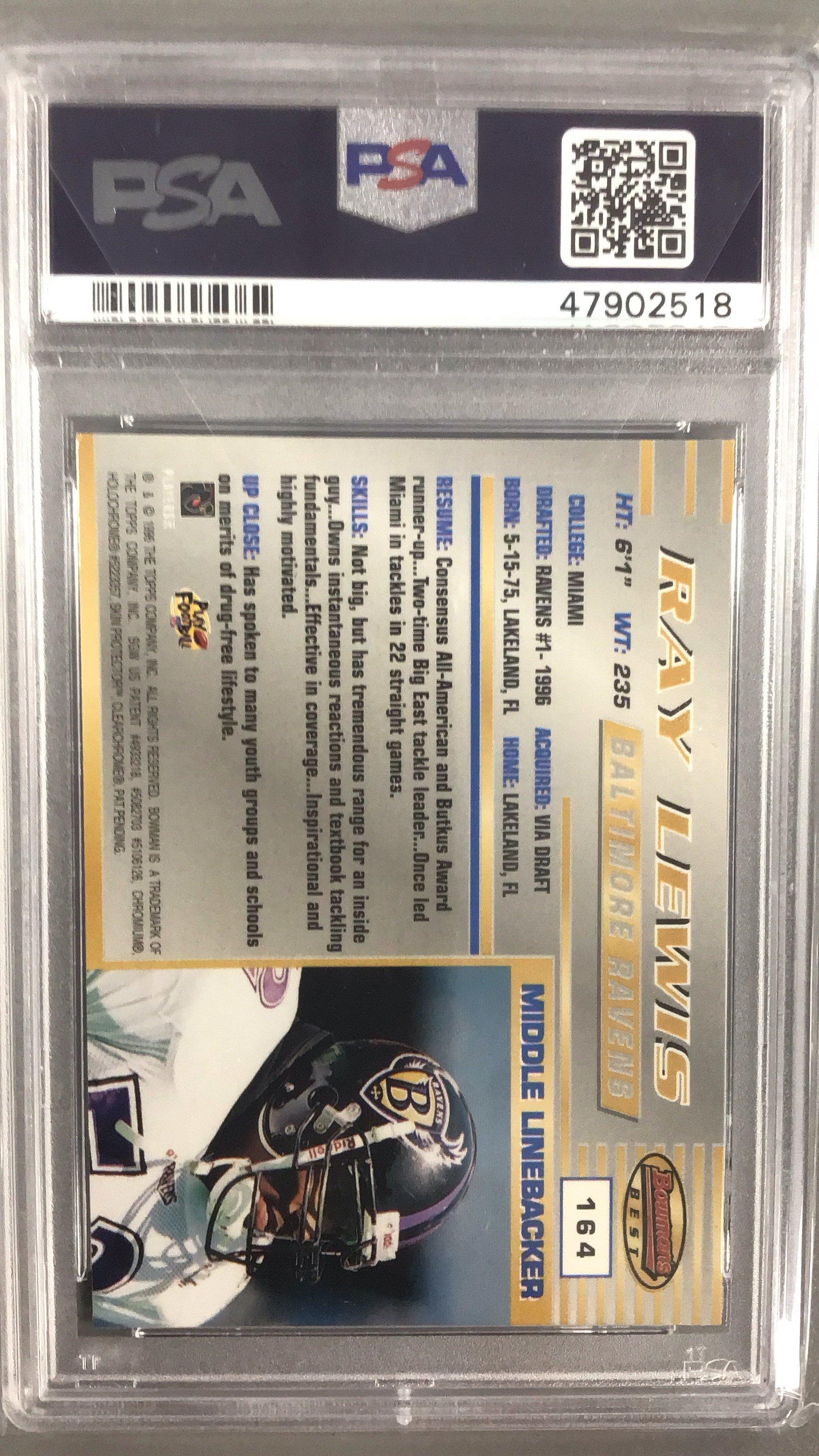 1996 Bowman's Best 164 Ray Lewis PSA