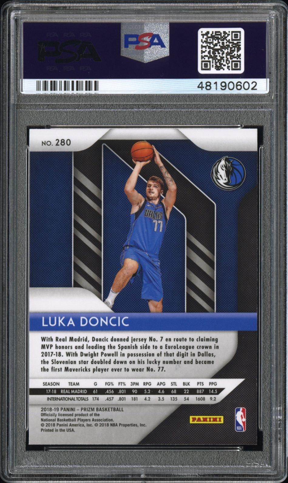 2018 Panini Prizm 280 Luka Doncic PSA 9 Graded Card | GameStop