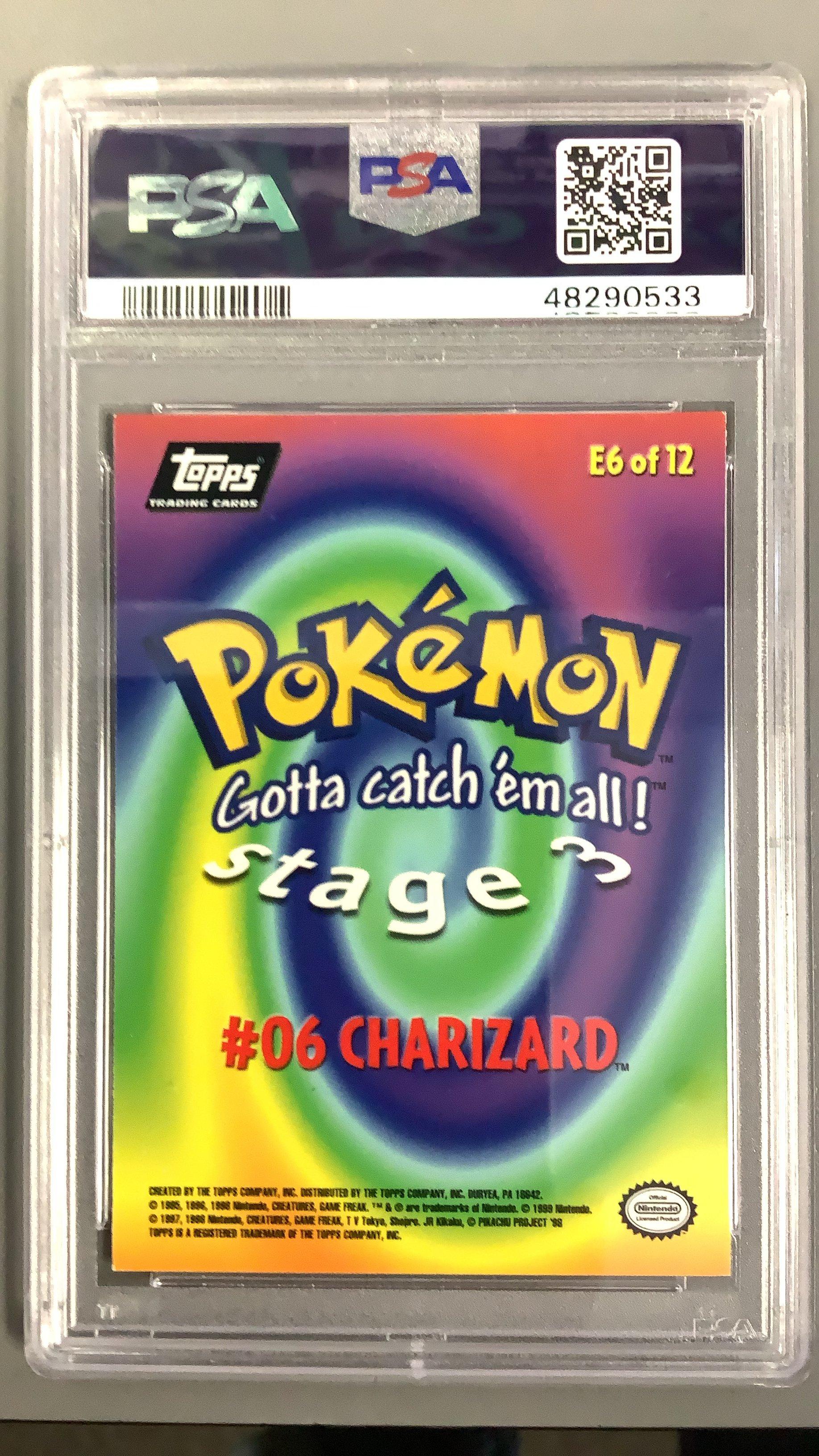1999 Topps Pokemon The Movie Edt E6 Charizard #6 PSA