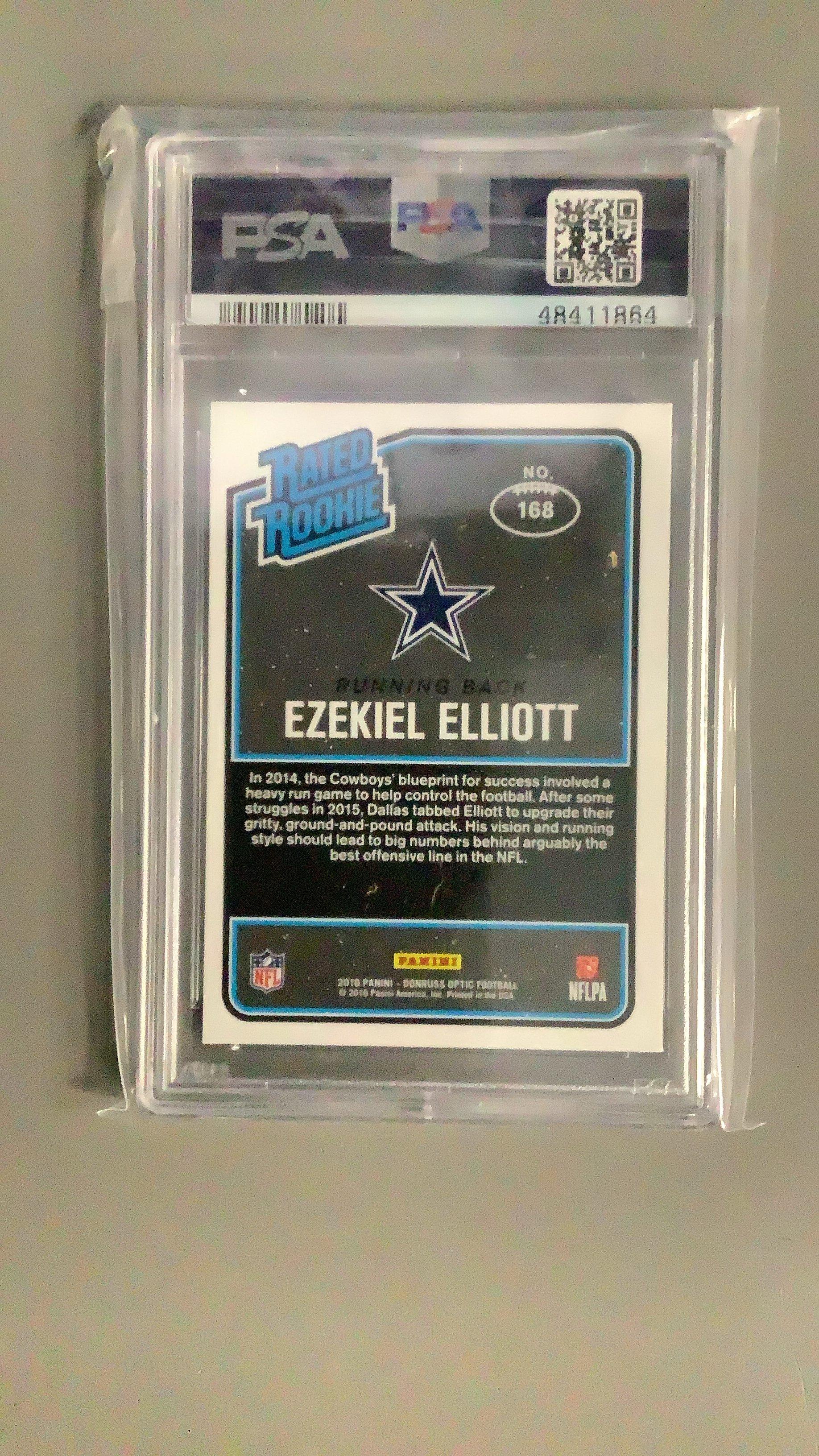 2016 Panini Donruss Optic 168 Ezekiel Elliott PSA 10