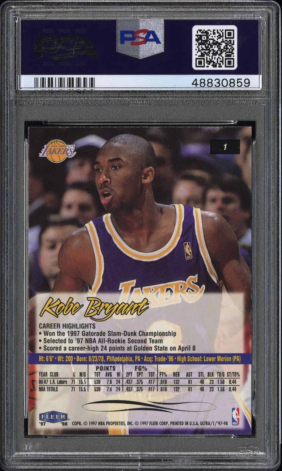 1997 Ultra 1 Kobe Bryant PSA
