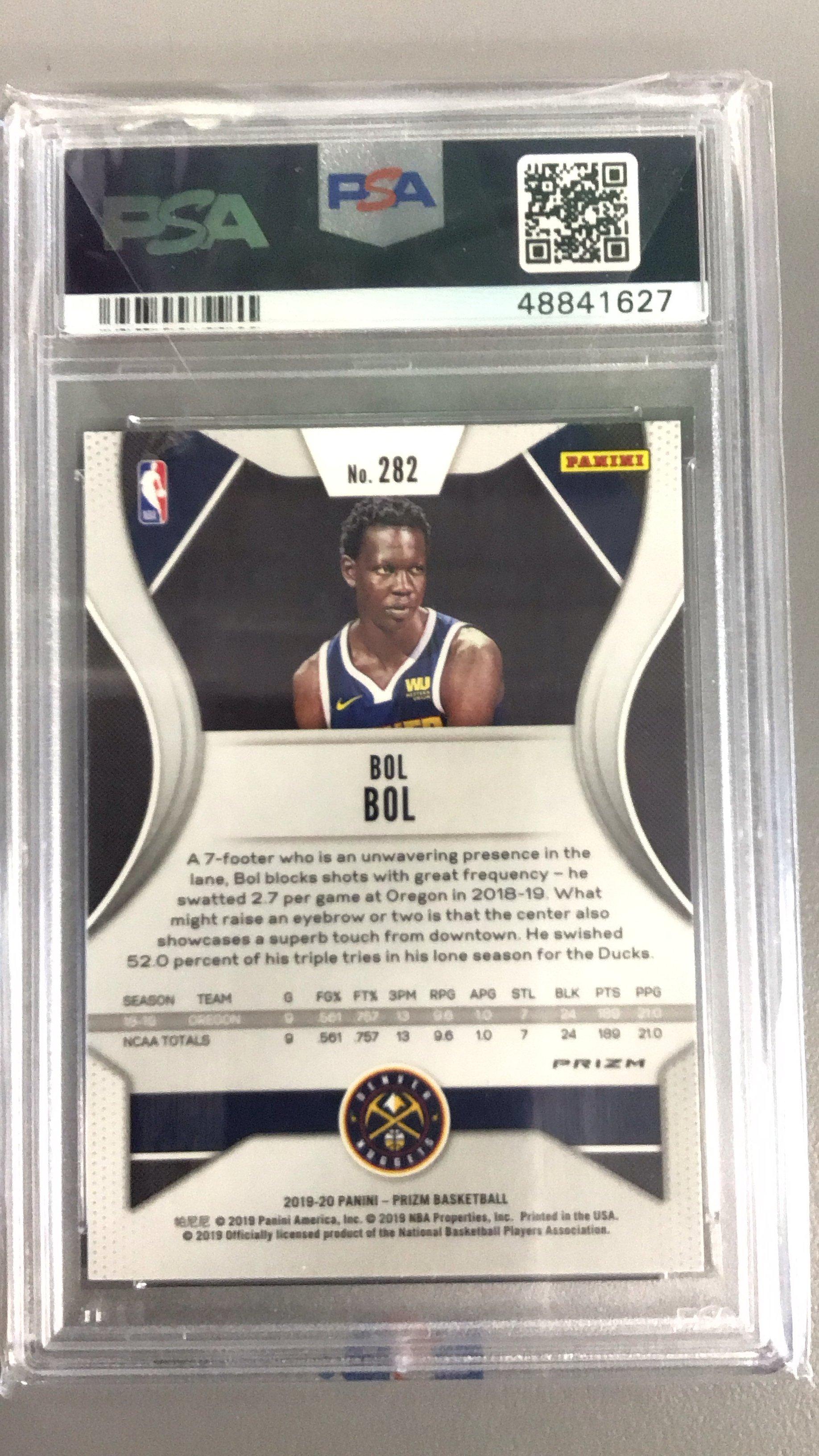 2019 Panini Prizm 282 Bol Bol Red/white/blue Prizm PSA 9