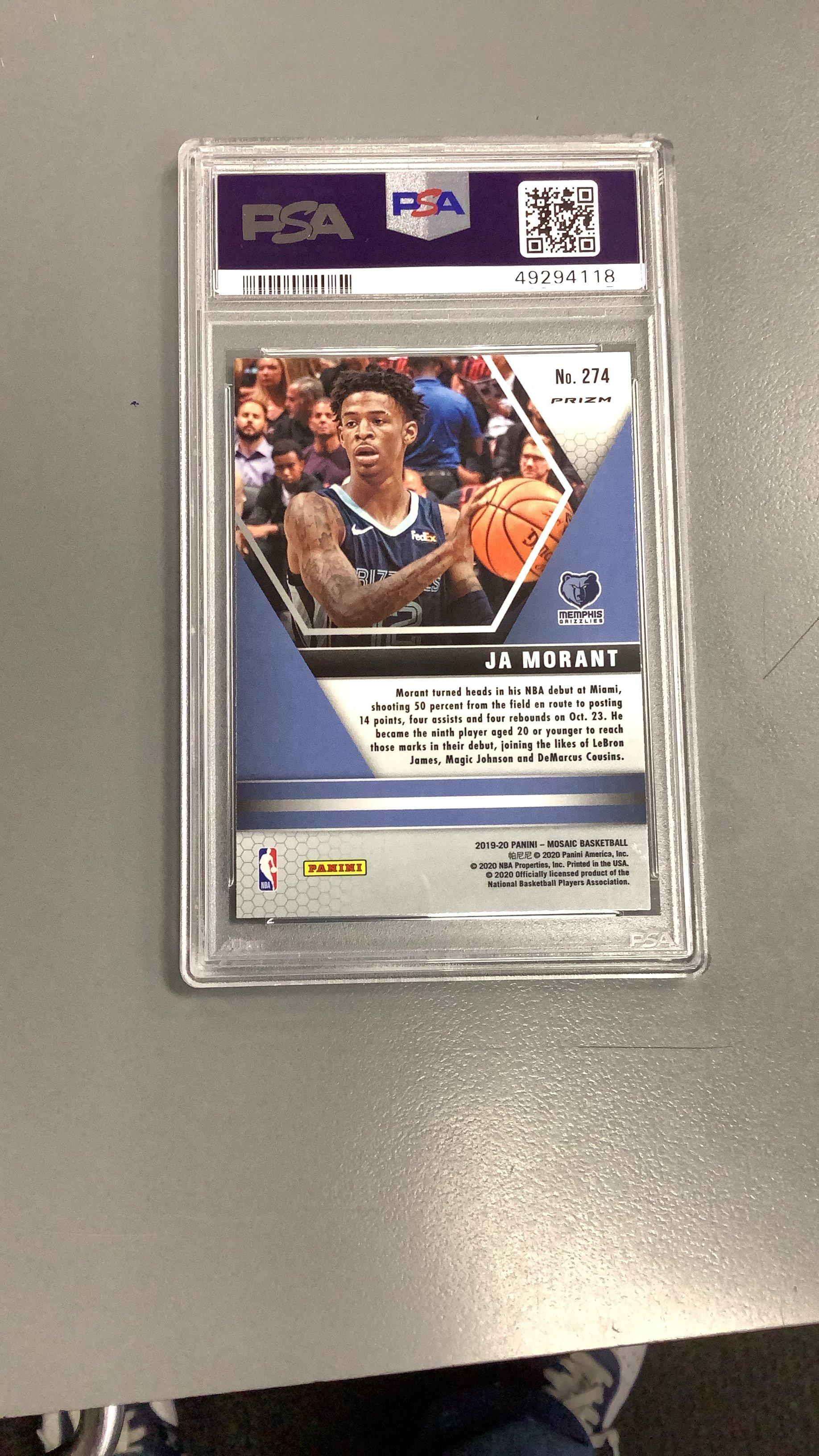 2019 Panini Mosaic 274 Ja Morant Pink Camo PSA 10