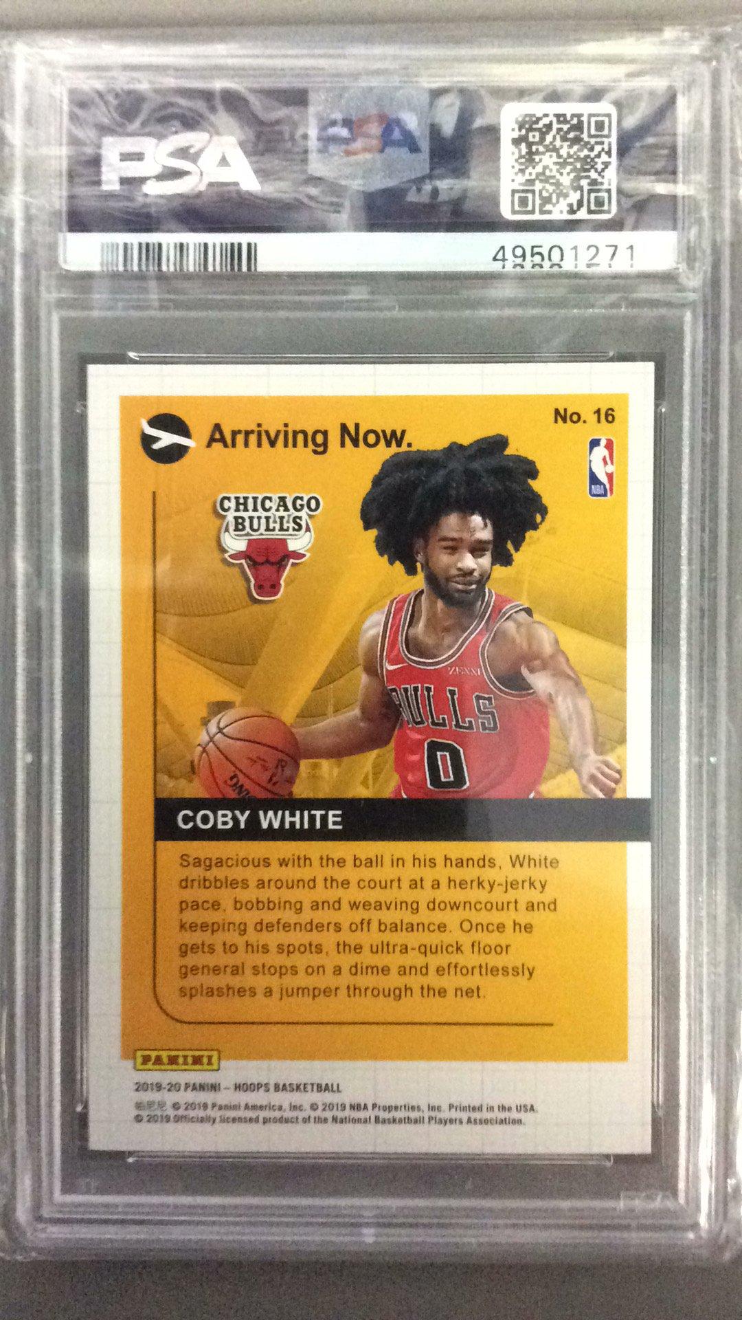 2019 Panini Hoops Arriving Now 16 Coby White Holo PSA 10