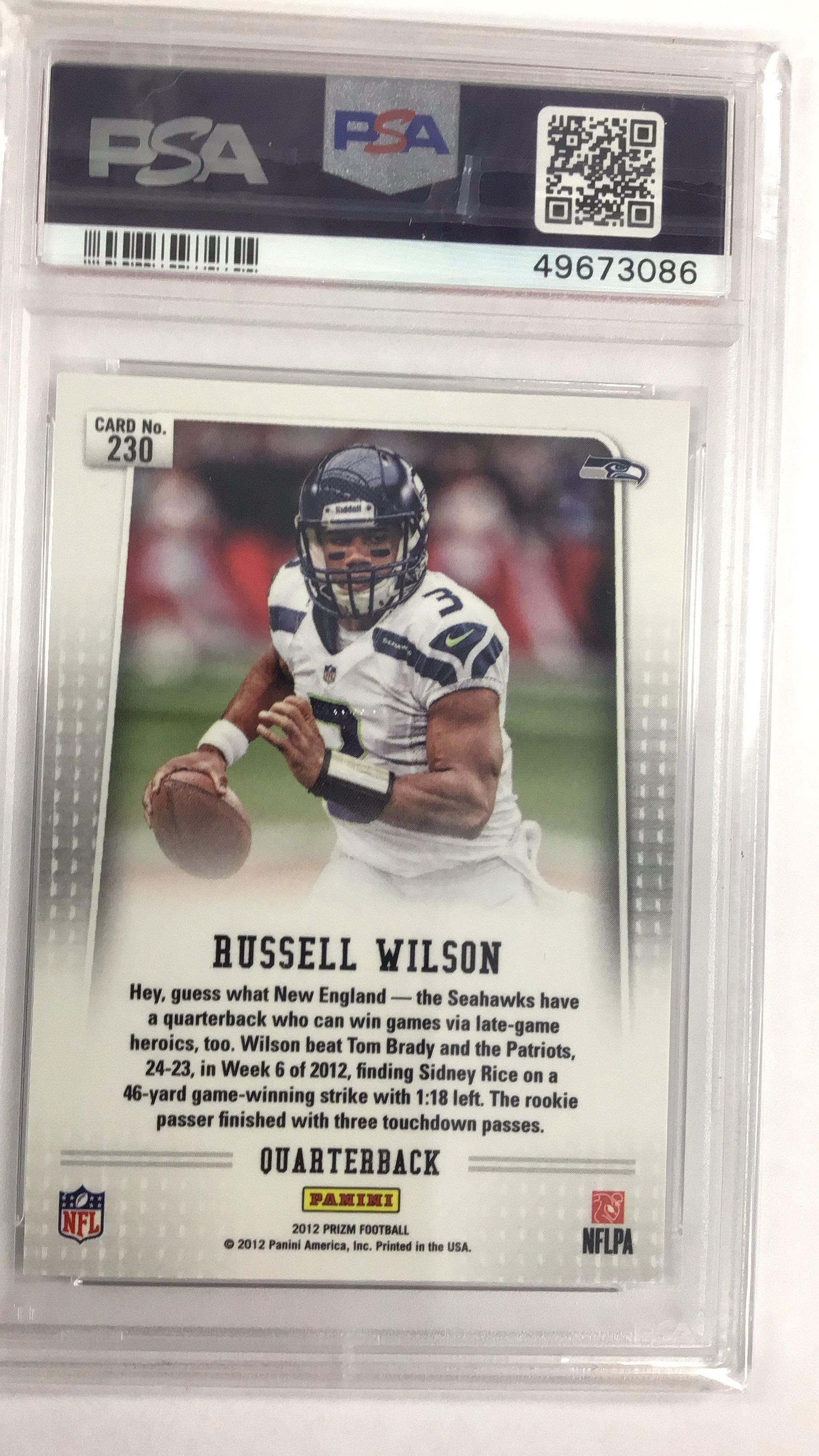 2012 Panini Prizm 230 Russell Wilson Towel Down PSA 9