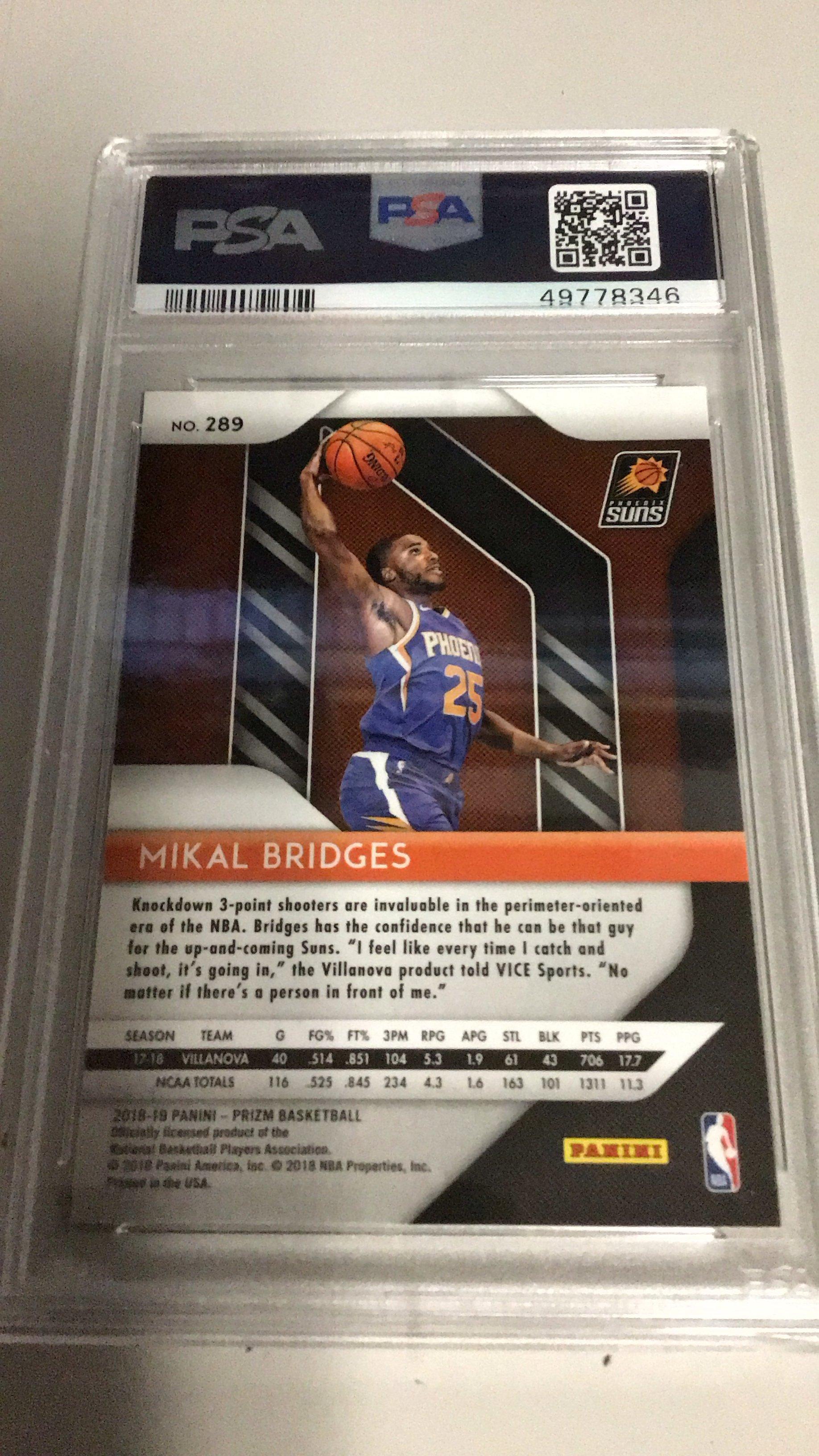 2018 Panini Prizm 289 Mikal Bridges PSA
