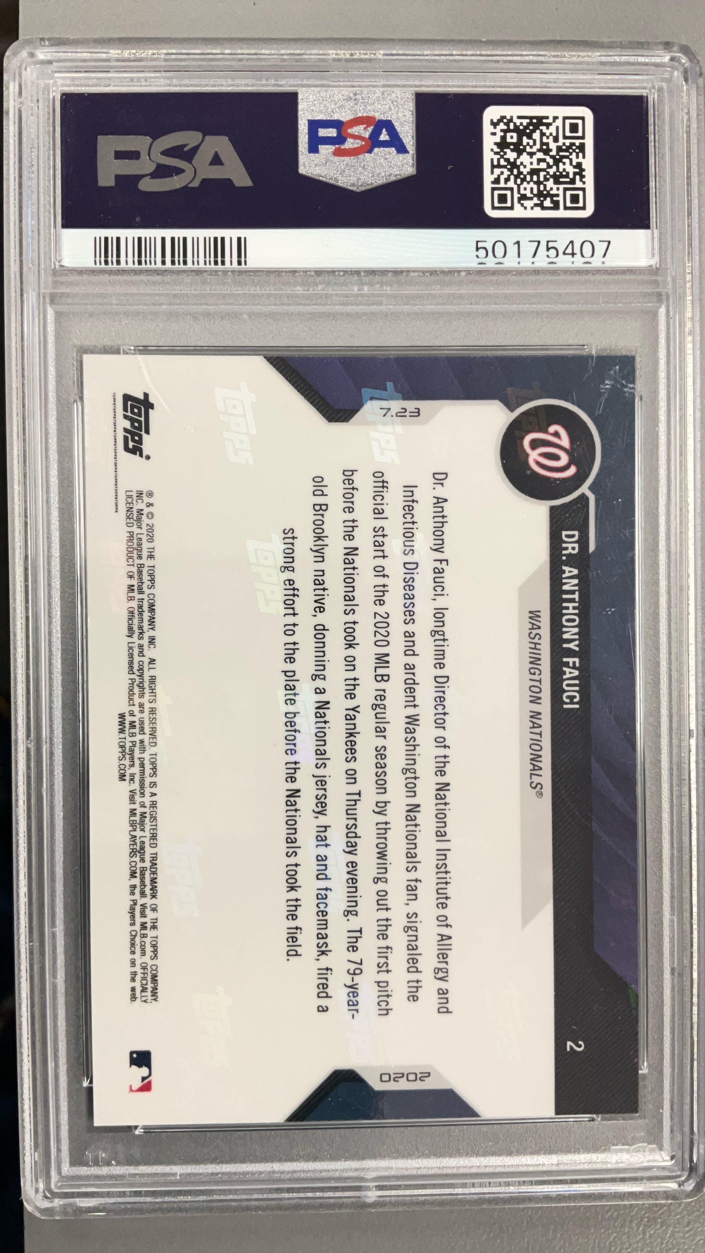 2020 Topps Now 2 Dr. Anthony Fauci PSA 10
