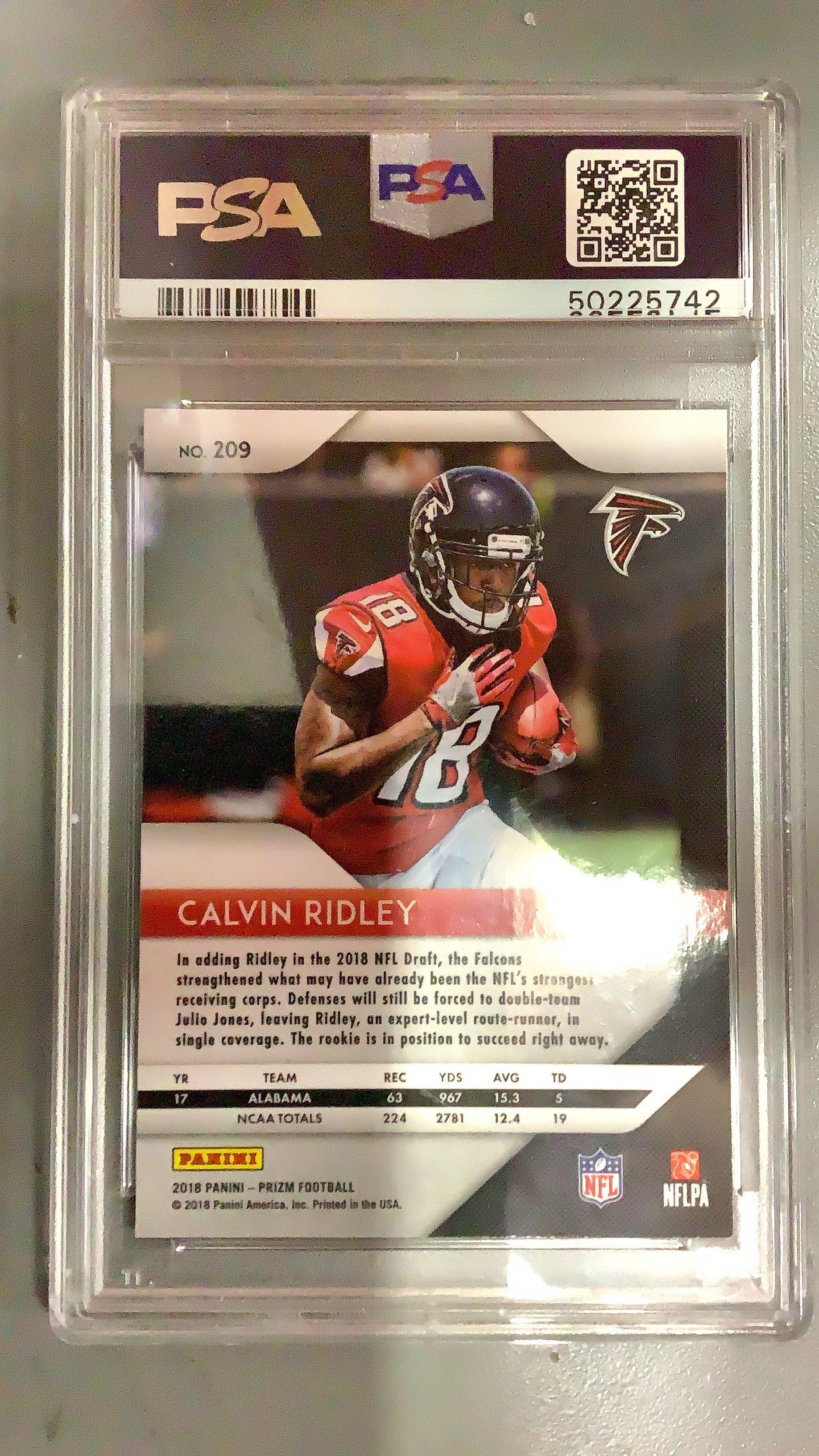 2018 Panini Prizm 209 Calvin Ridley PSA 10