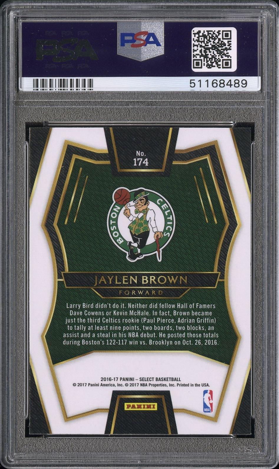 2016 Panini Select 174 Jaylen Brown PSA 9