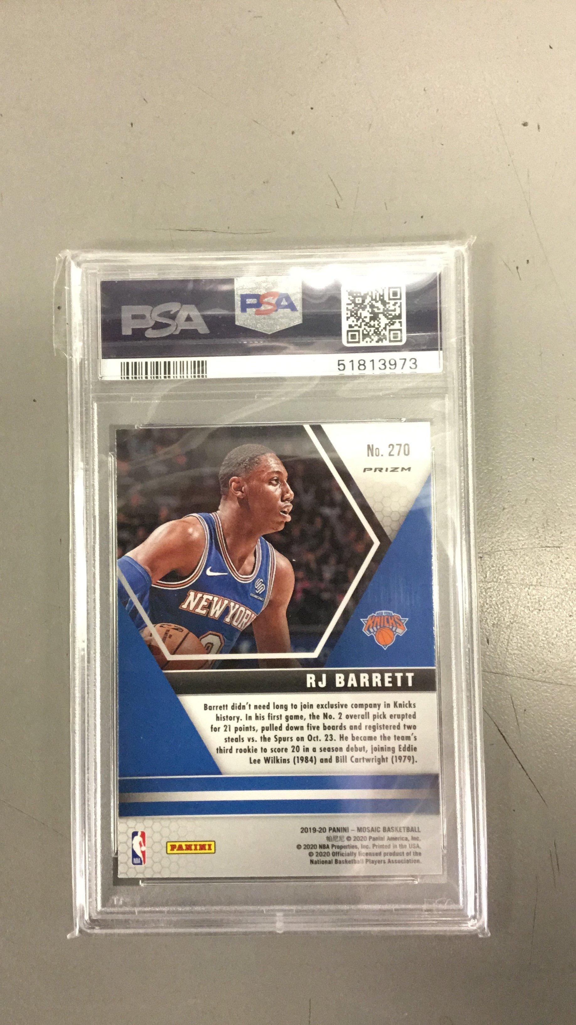 2019 Panini Mosaic 270 Rj Barrett Mosaic PSA 9