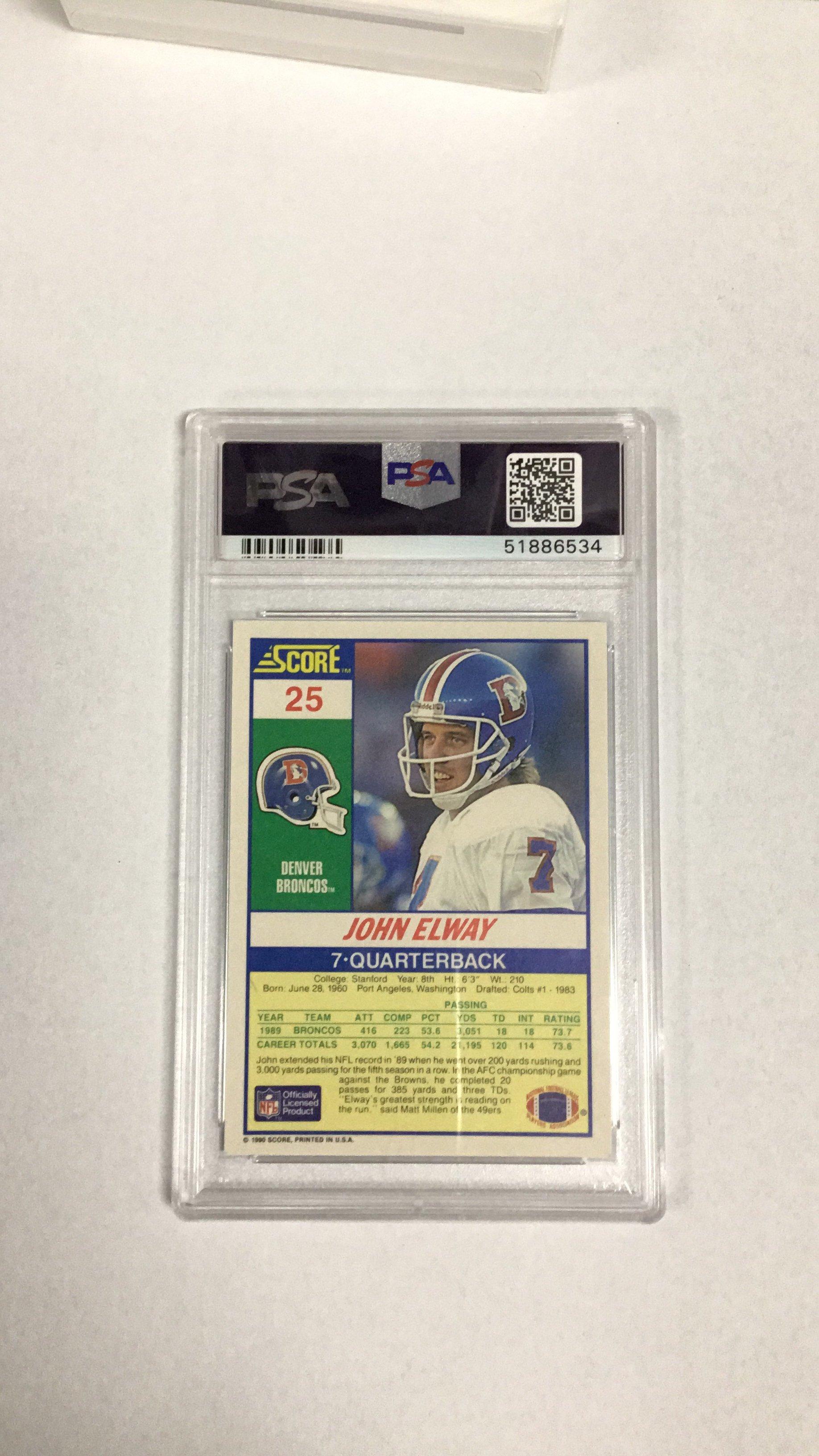 1990 Score 25 John Elway PSA 10