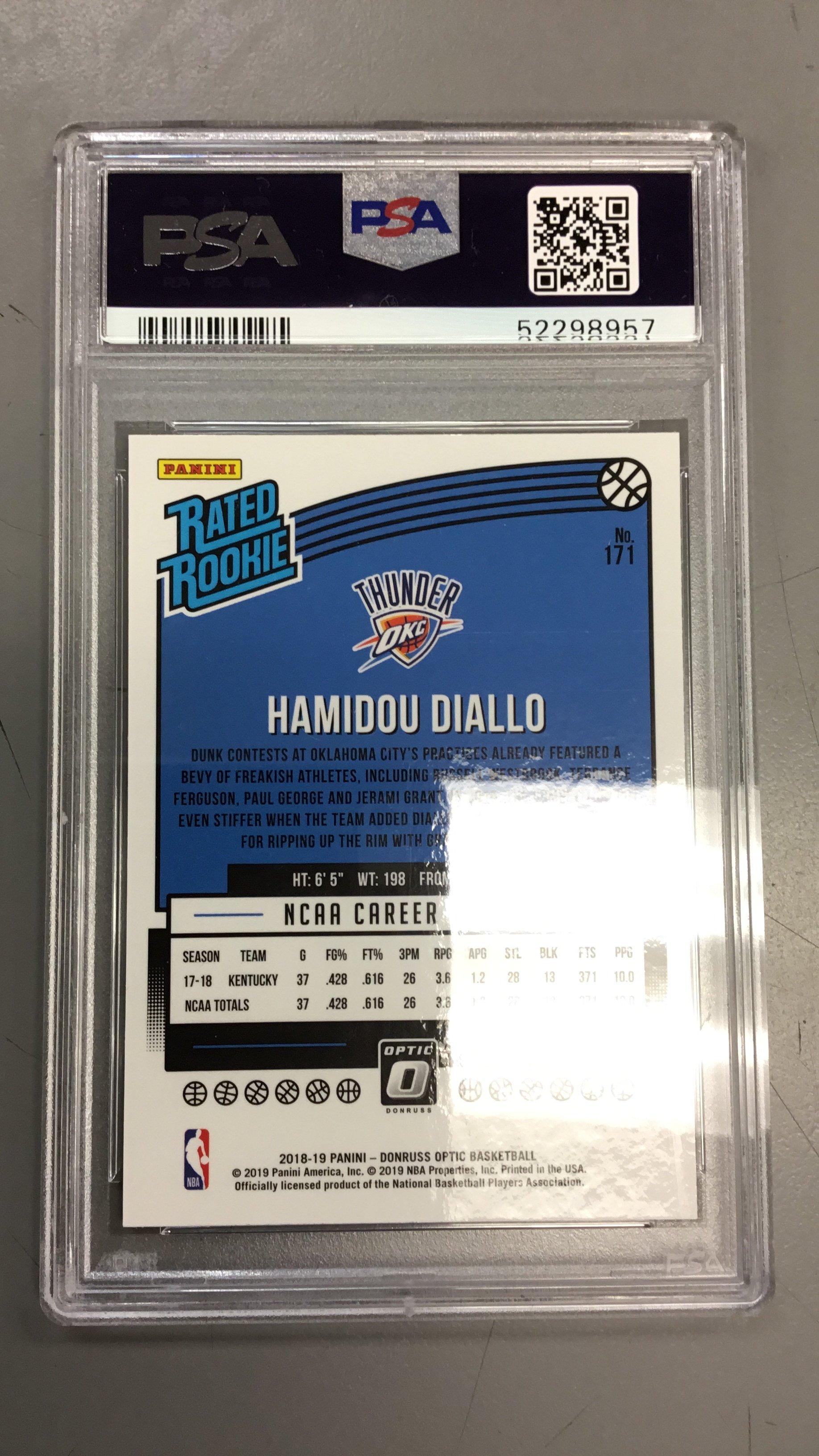 2018 Panini Donruss Optic 171 Hamidou Diallo PSA
