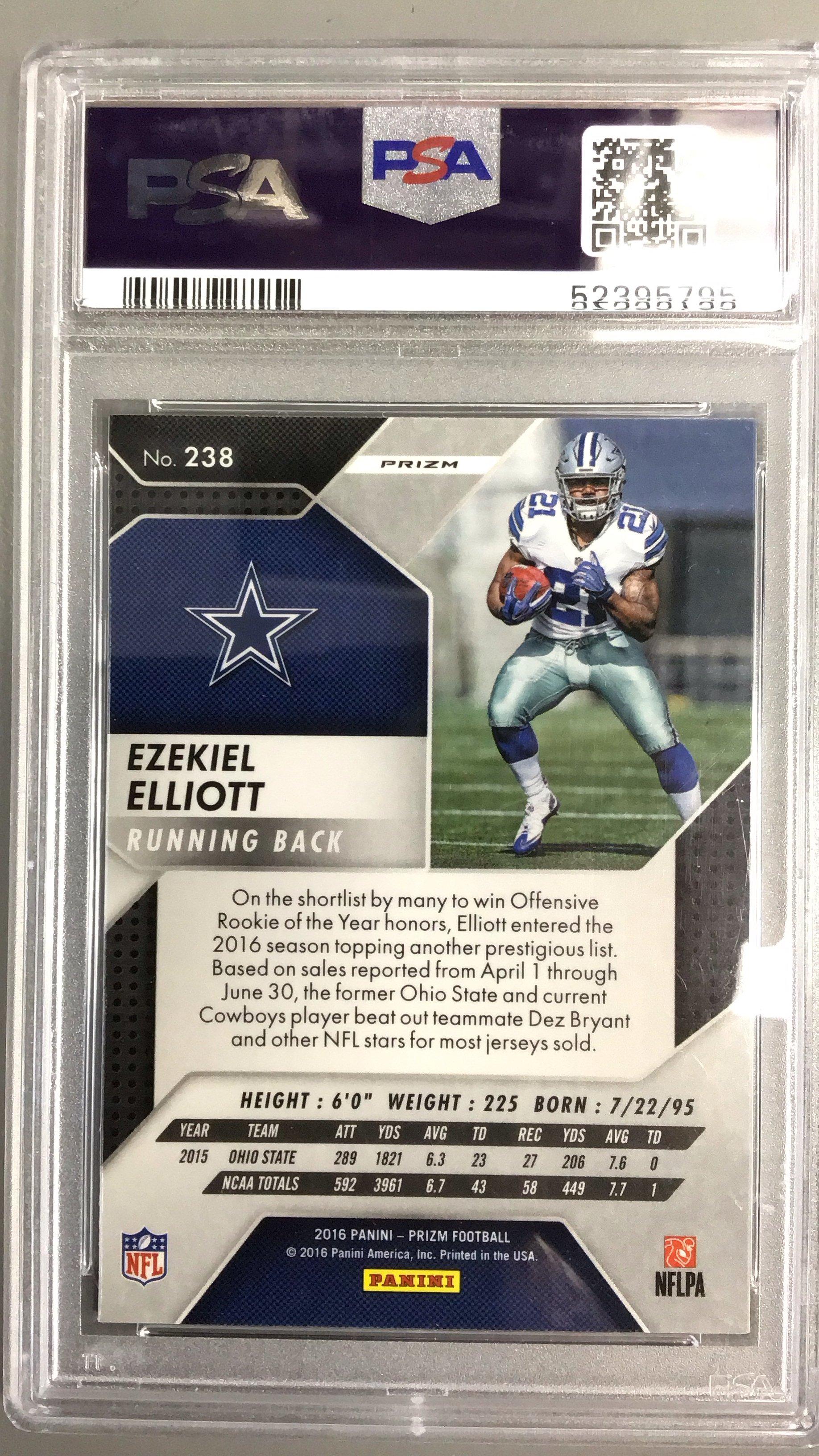 2016 Panini Prizm 238 Ezekiel Elliott Prizm PSA