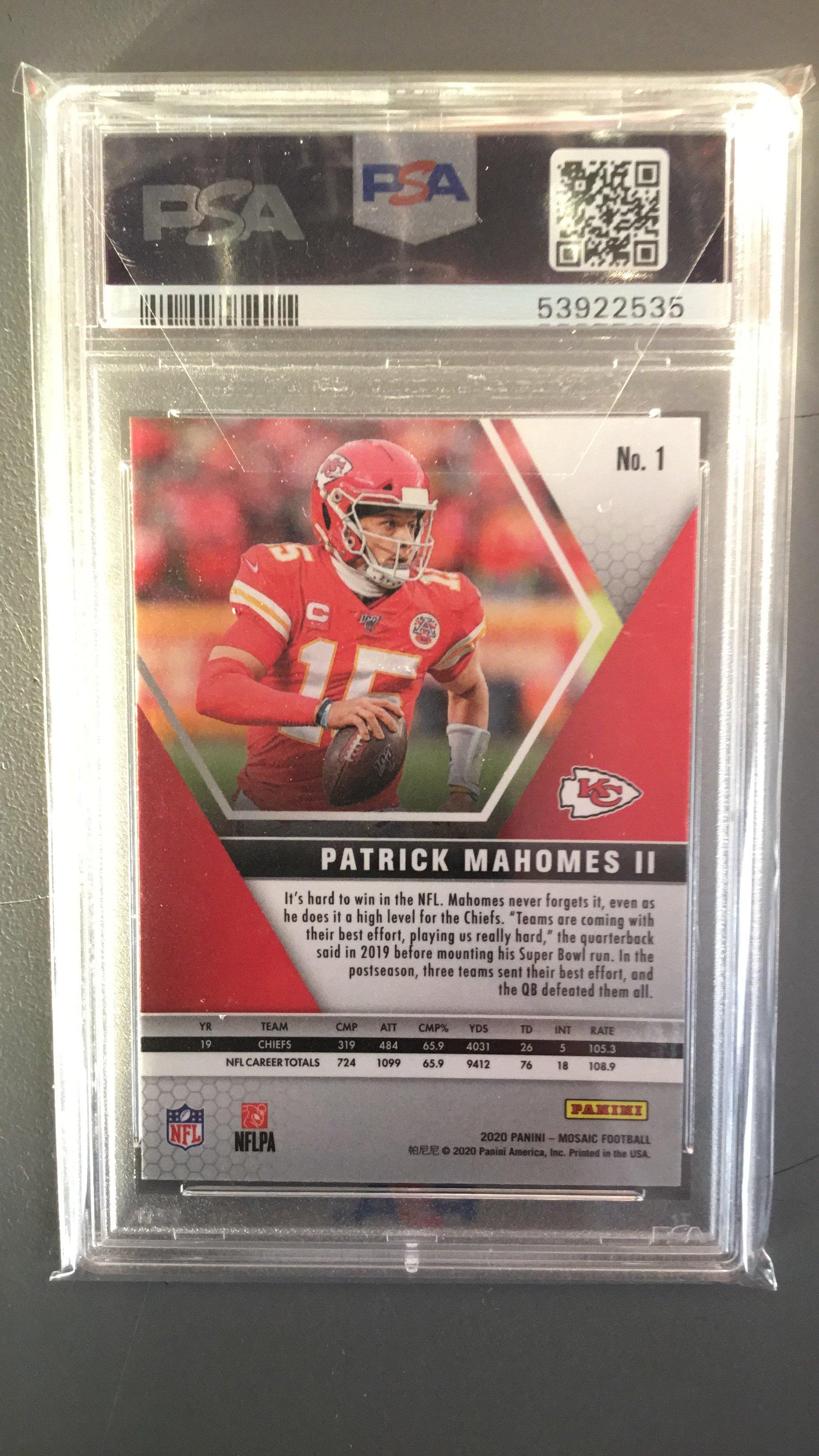 2020 Panini Mosaic 1 Patrick Mahomes Ii PSA