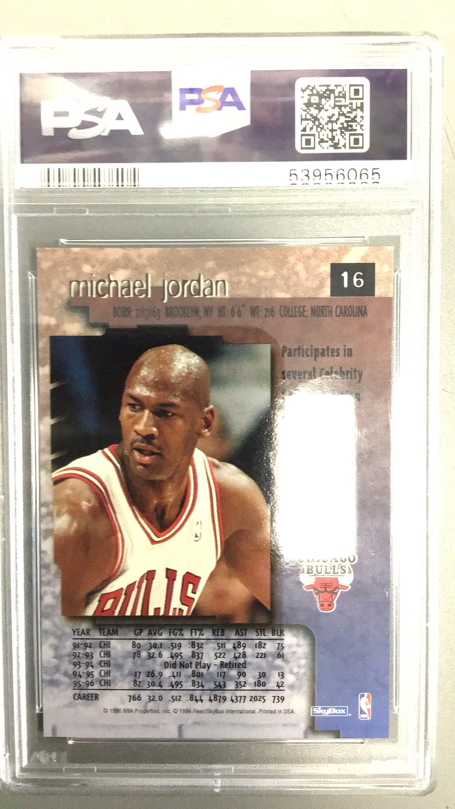1996 Skybox Premium 16 Michael Jordan PSA