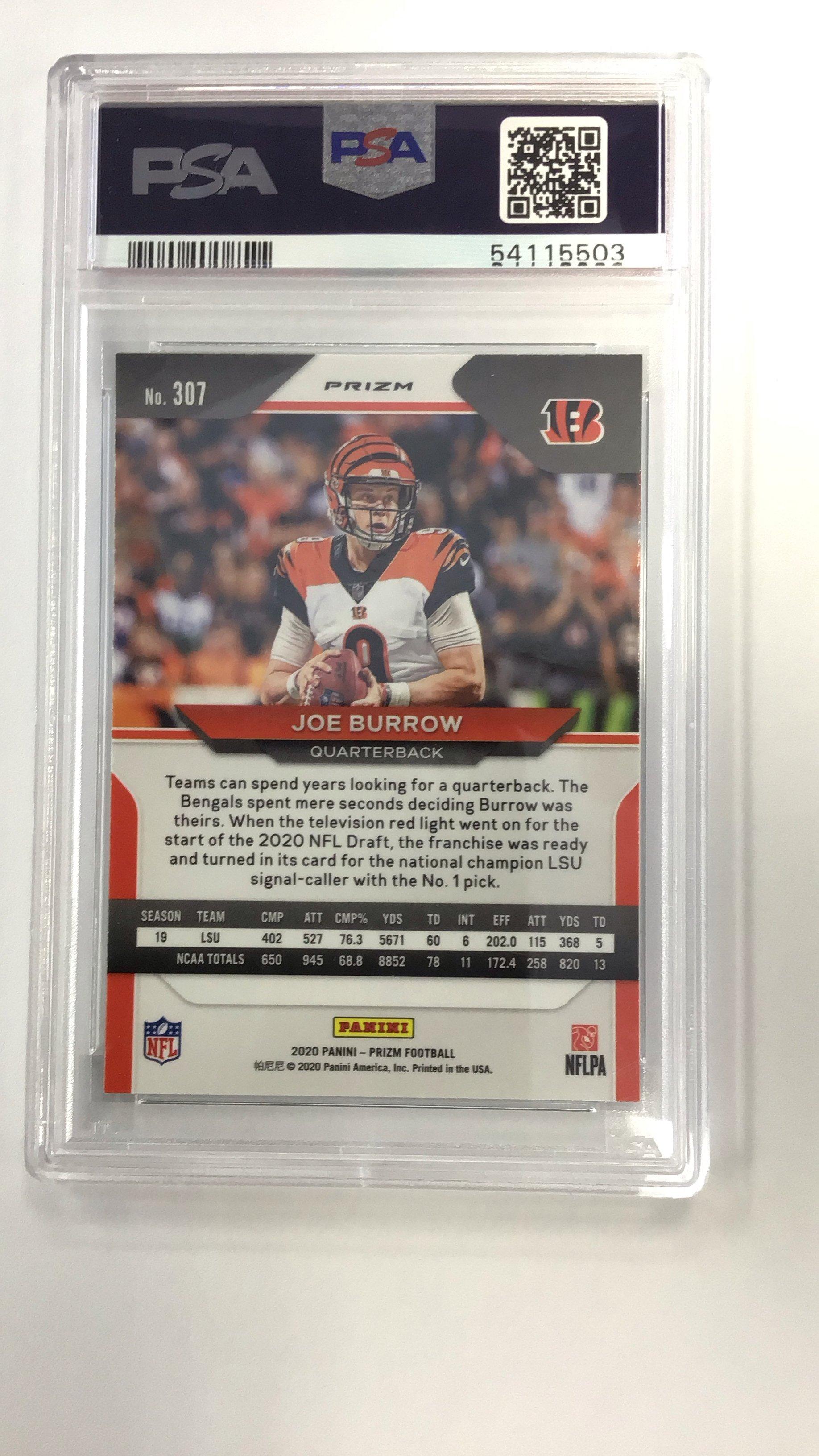 2020 Panini Prizm 307 Joe Burrow PSA