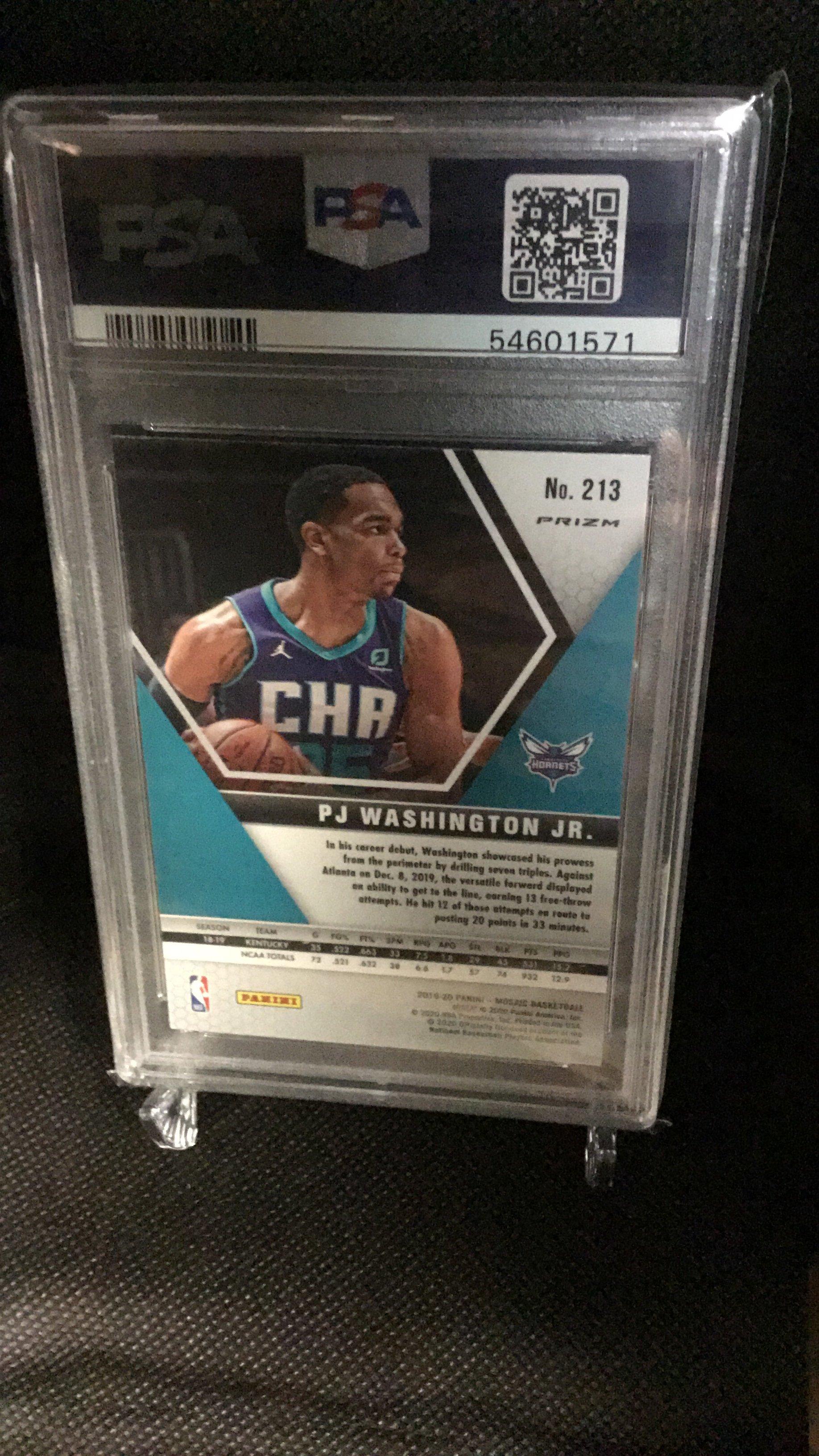 2019 Panini Mosaic 213 Pj Washington Jr. Reactive PSA 9