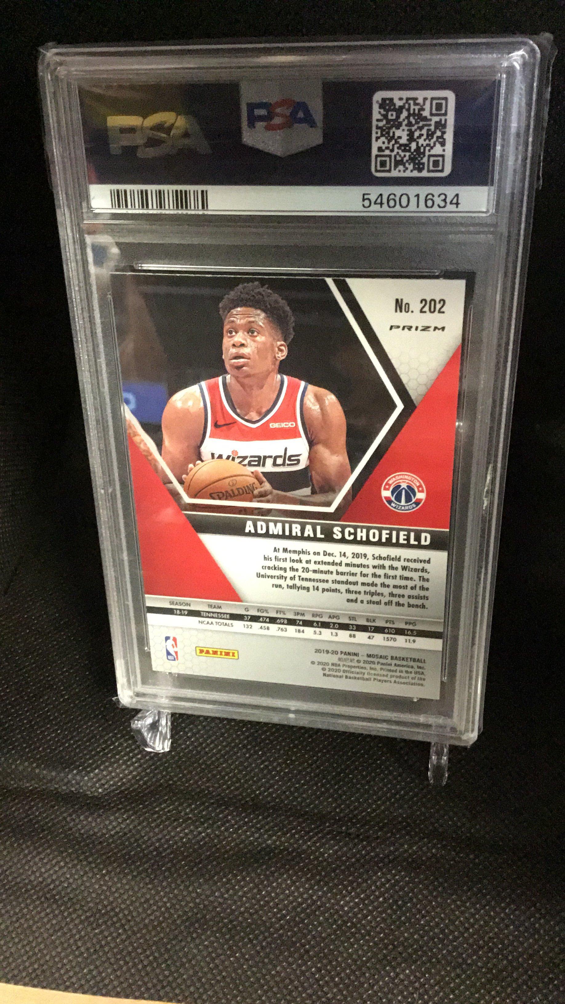 2019 Panini Mosaic 202 Admiral Schofield Silver Prizm PSA 8