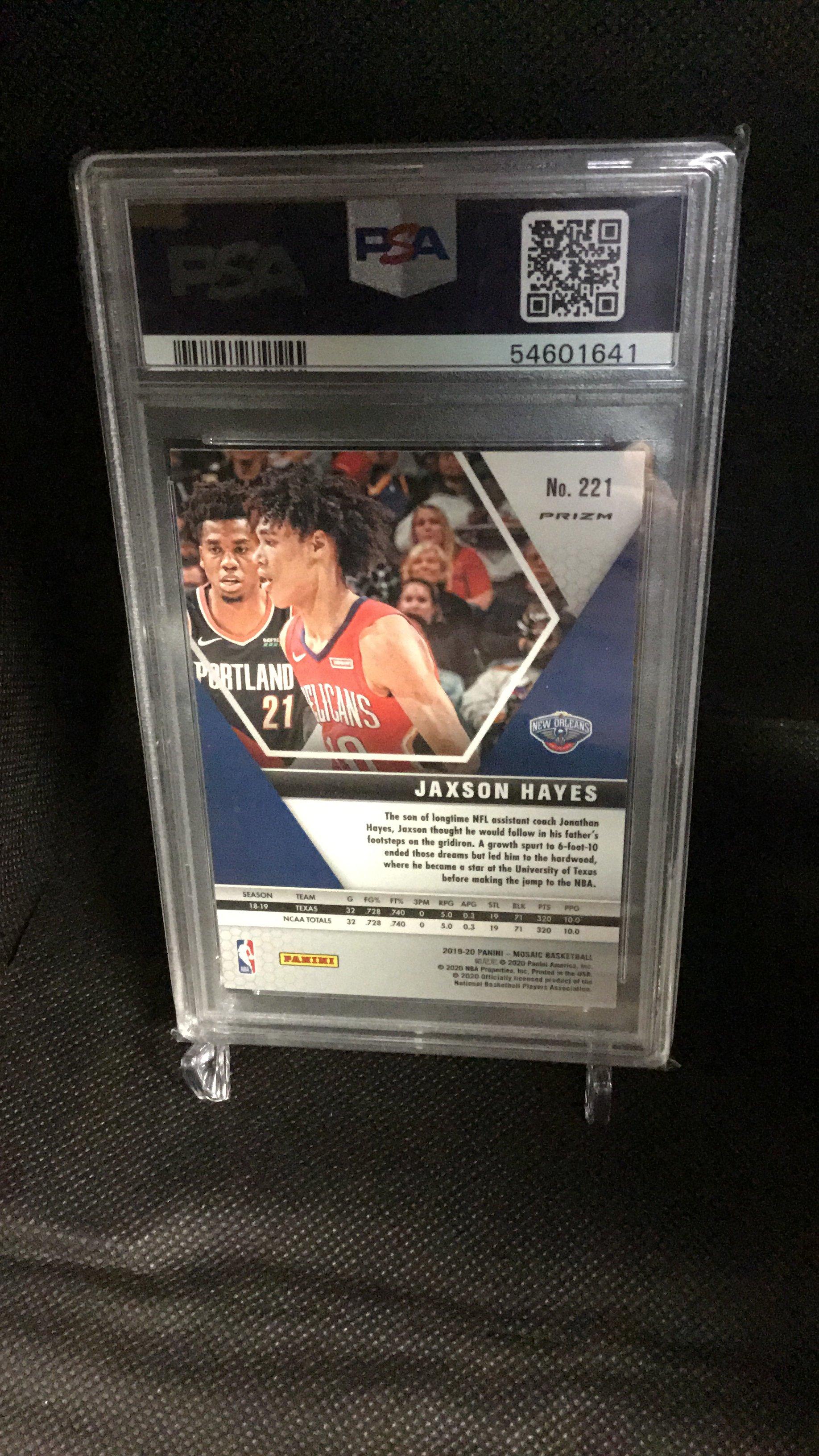 2019 Panini Mosaic Jaxson Hayes Silver Prizm PSA 9