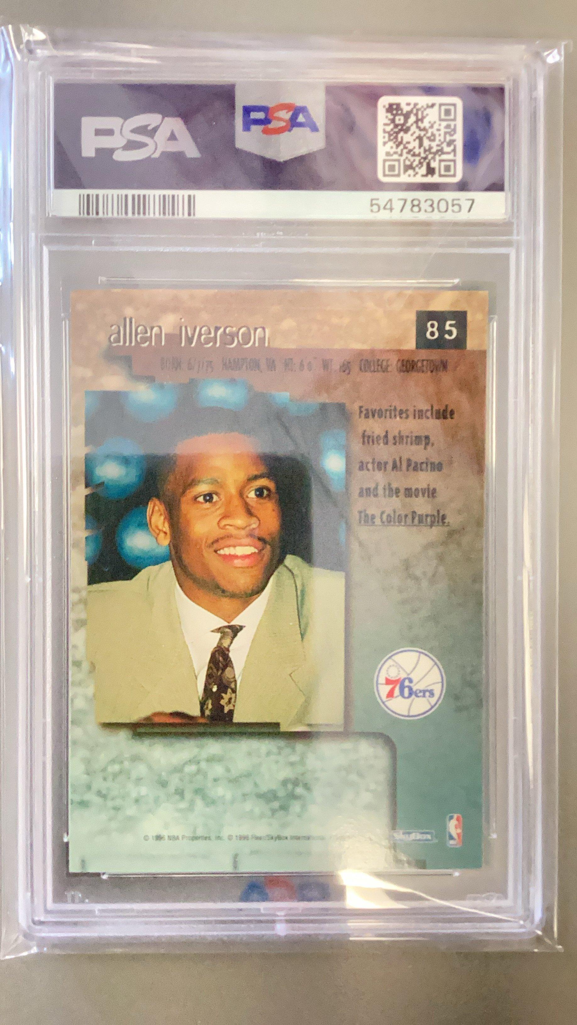 1996 Skybox Premium 85 Allen Iverson PSA 9