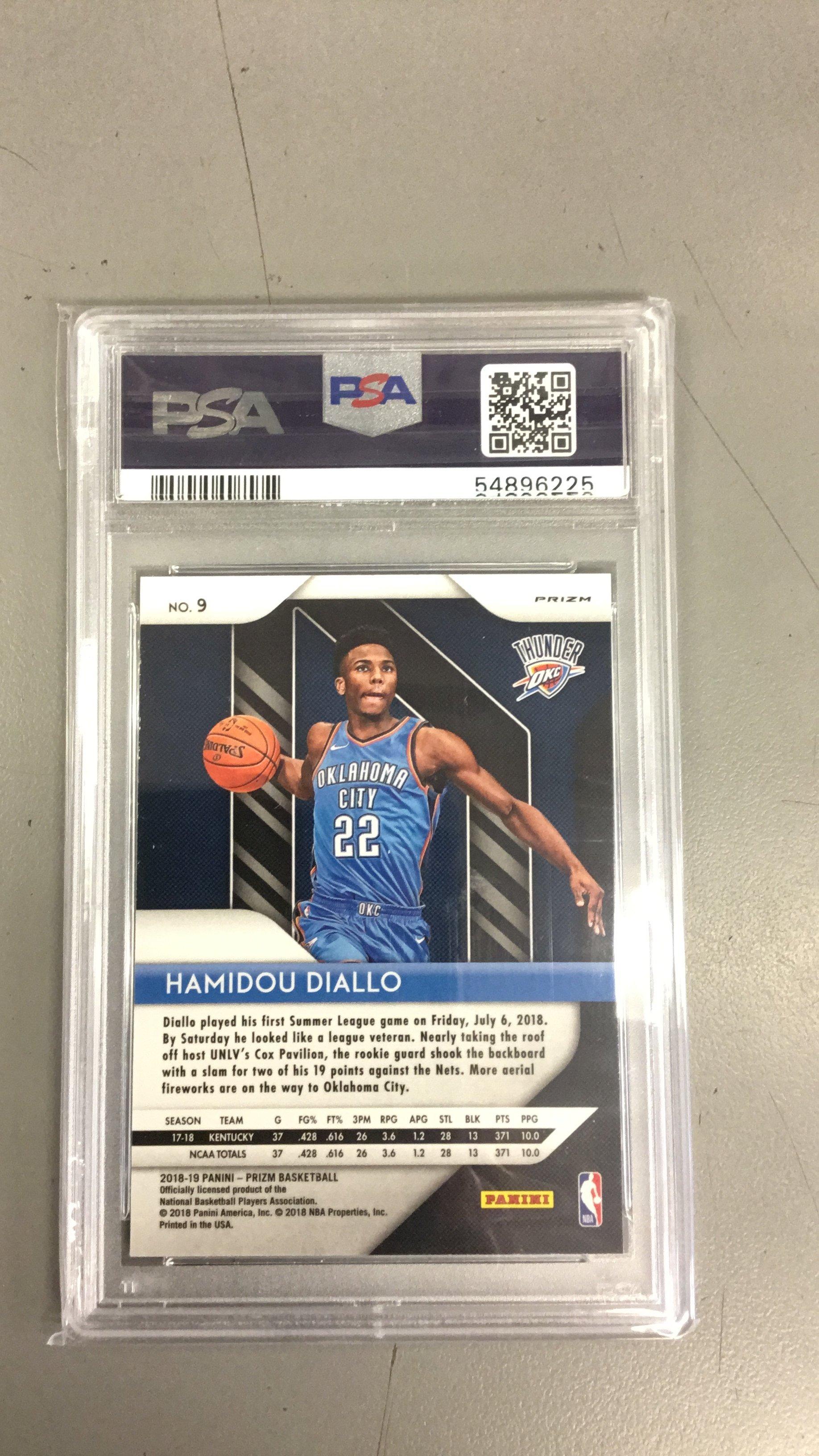 2018 Panini Prizm 9 Hamidou Diallo Red/white/blue Prizm PSA 9