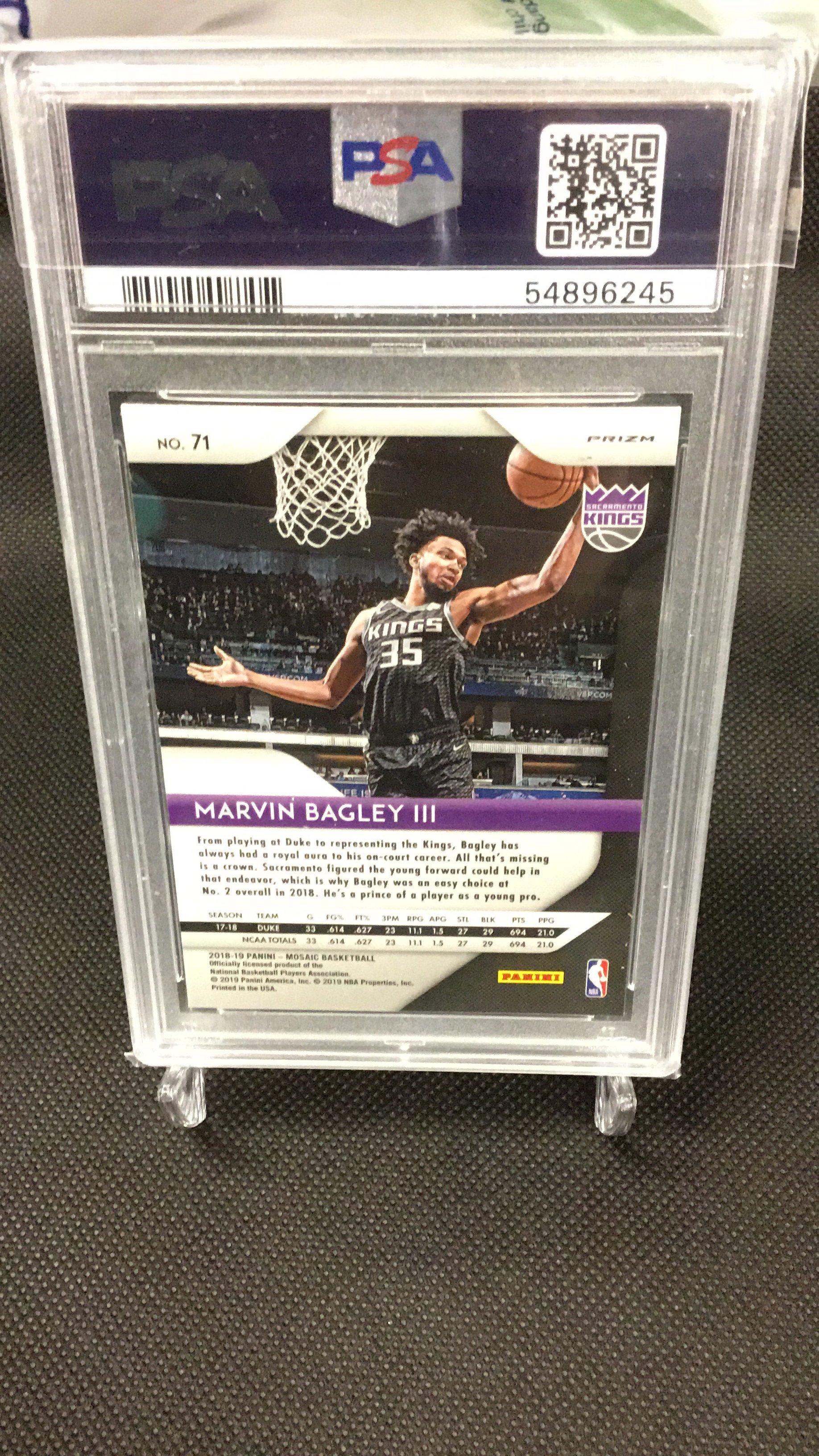 2018 Panini Prizm Mosaic 71 Marvin Bagley Iii PSA 9